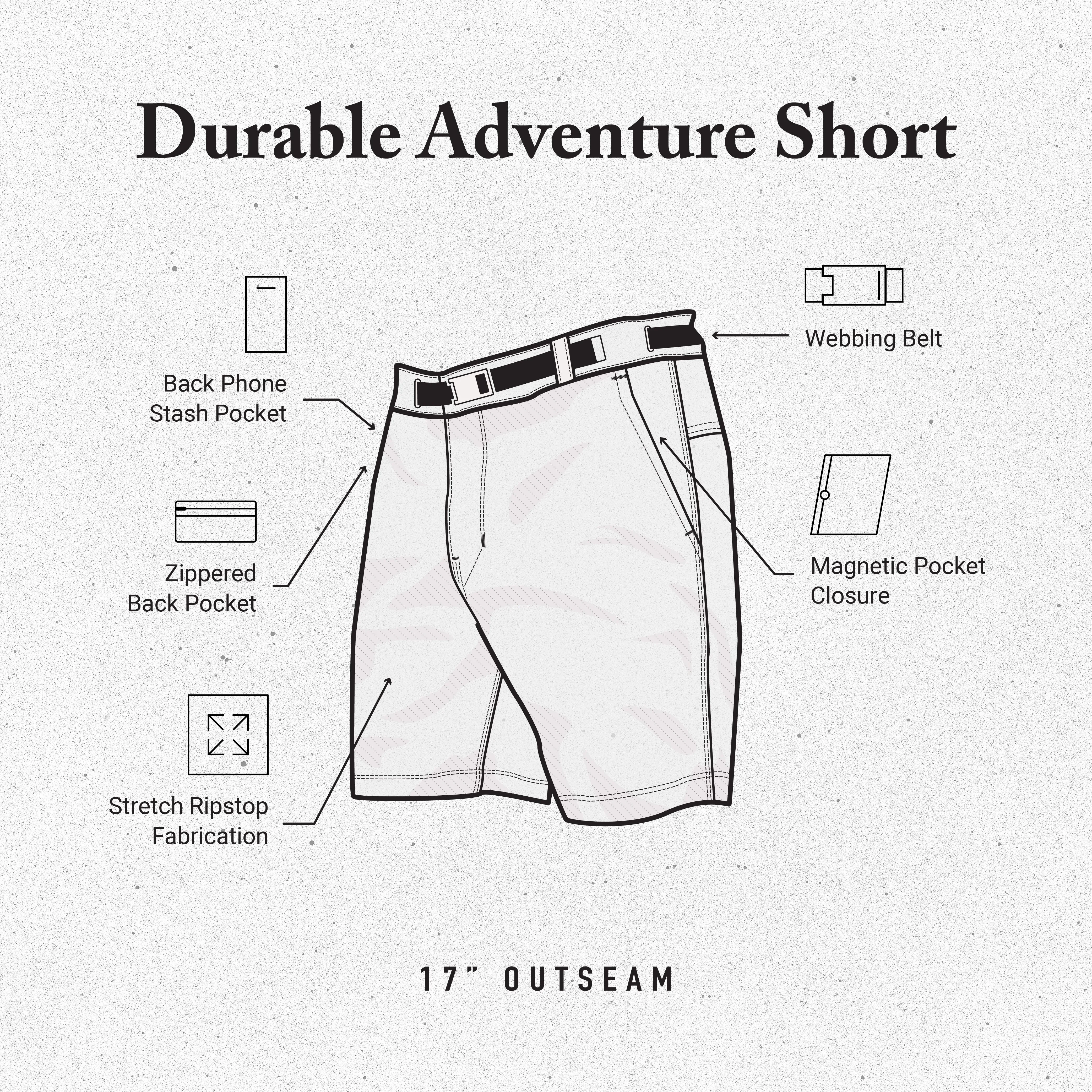 Campover Shorts 17" - Sage sold by Roark product image thumbnail 5