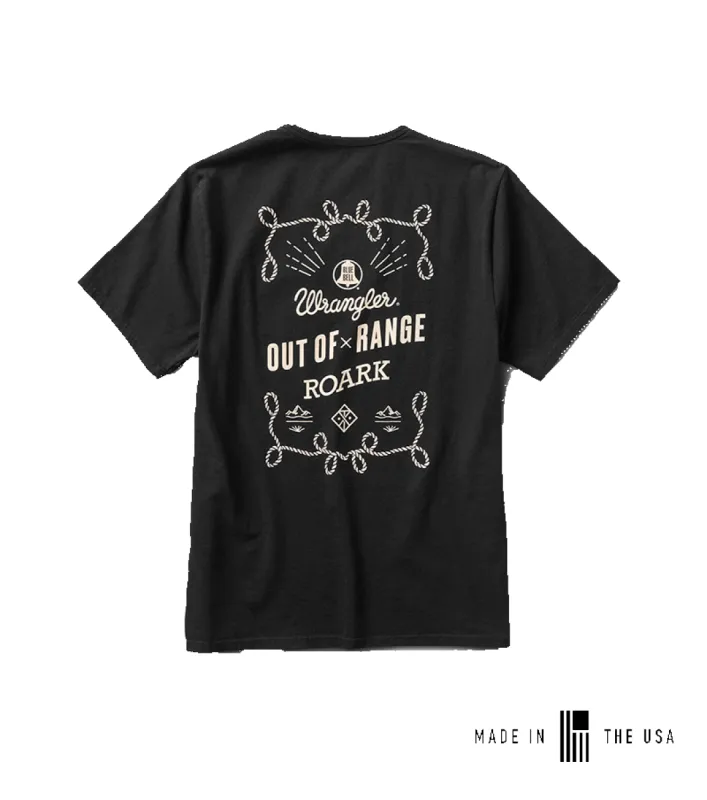 Wrangler Lasso Vintage Crew Premium Tee - Black sold by Roark