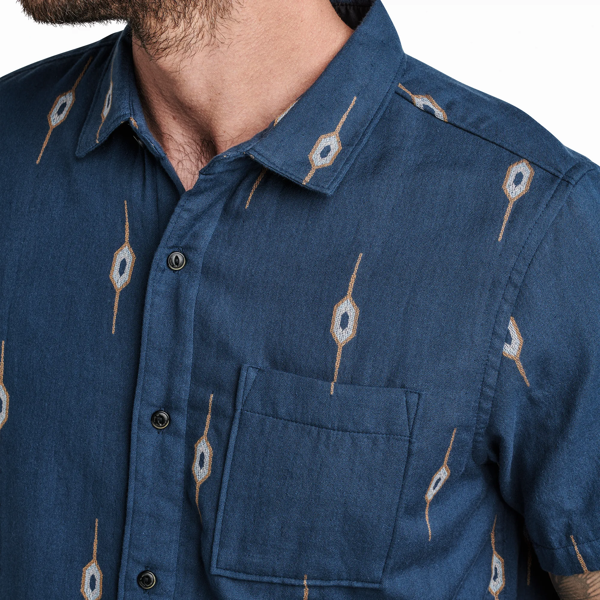 Journey Shirt - Castagno Nannai Blue sold by Roark product image thumbnail 4