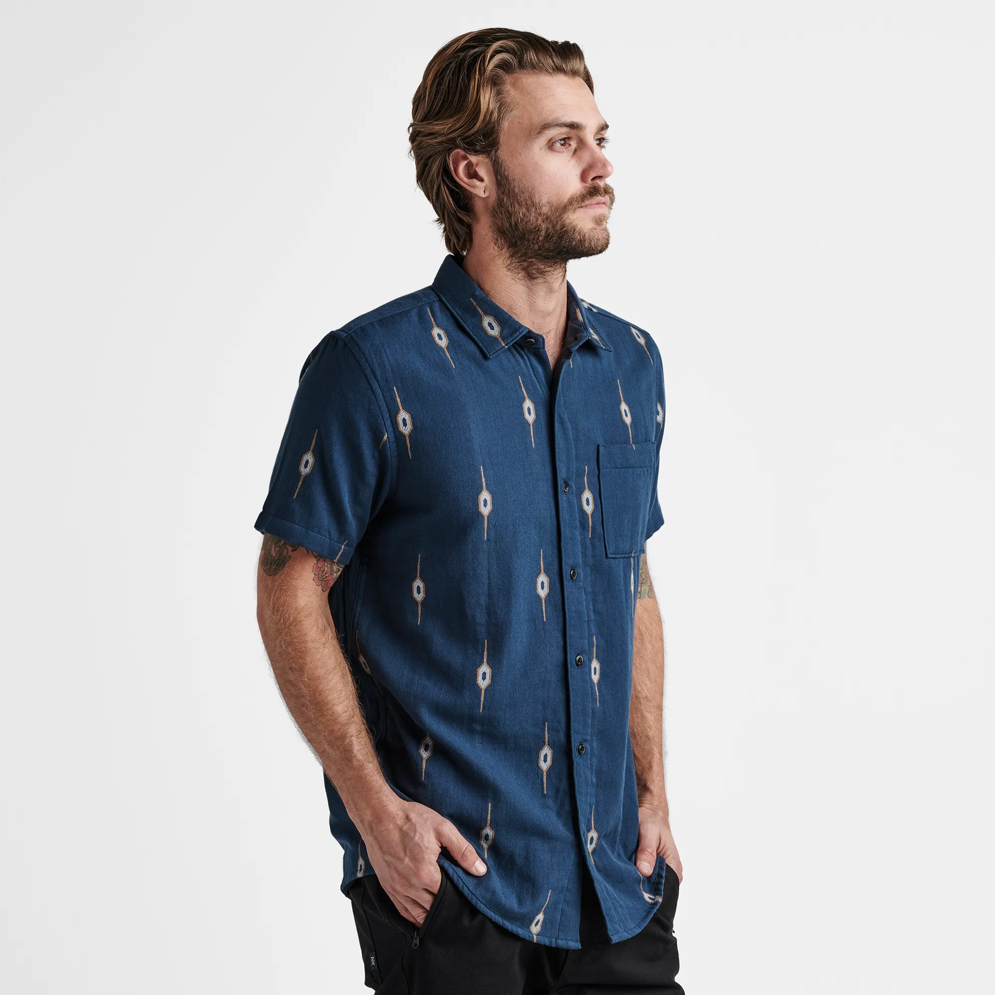 Journey Shirt - Castagno Nannai Blue sold by Roark product image thumbnail 5
