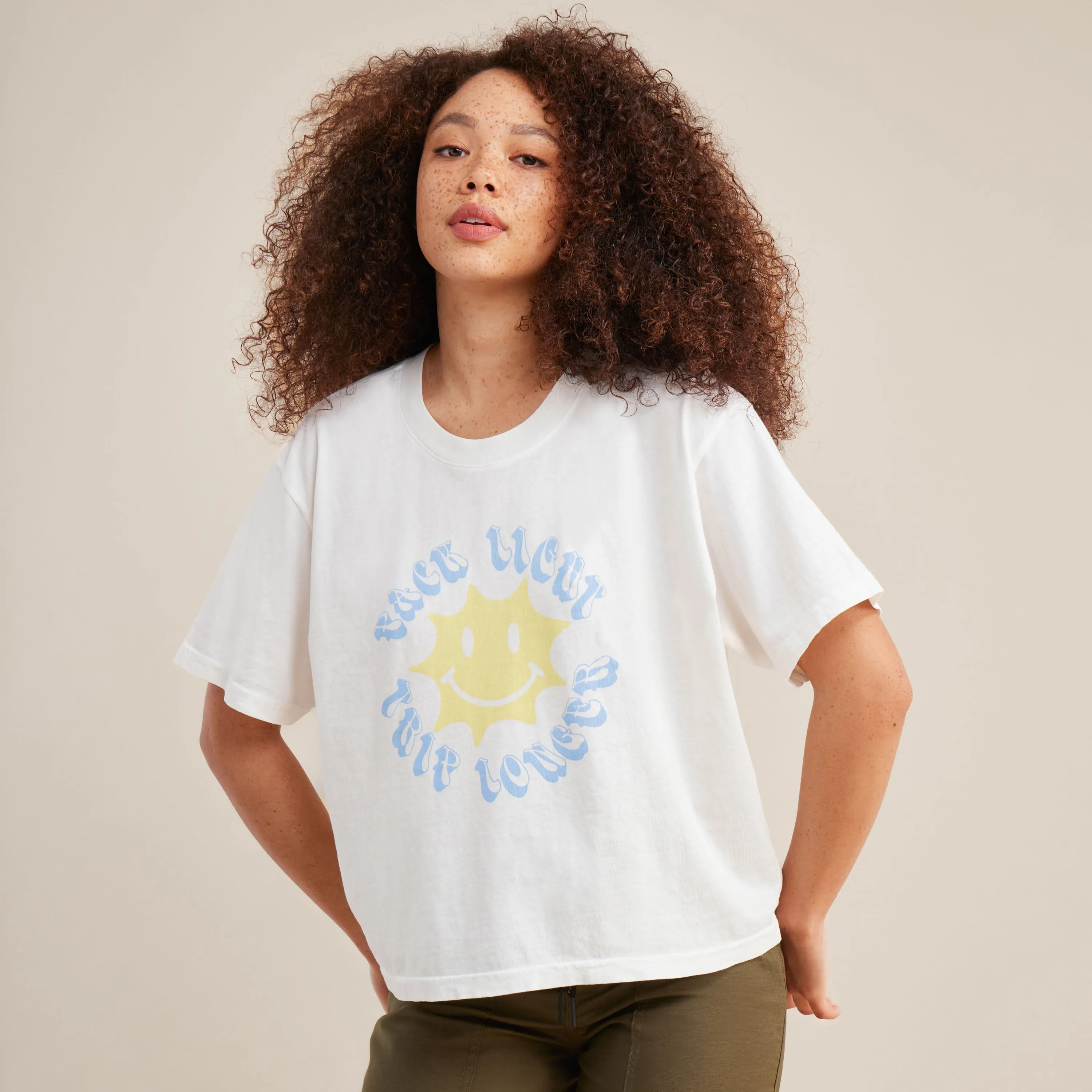 Pack Light Boxy Crop Premium Tee - Off White sold by Roark product image thumbnail 5