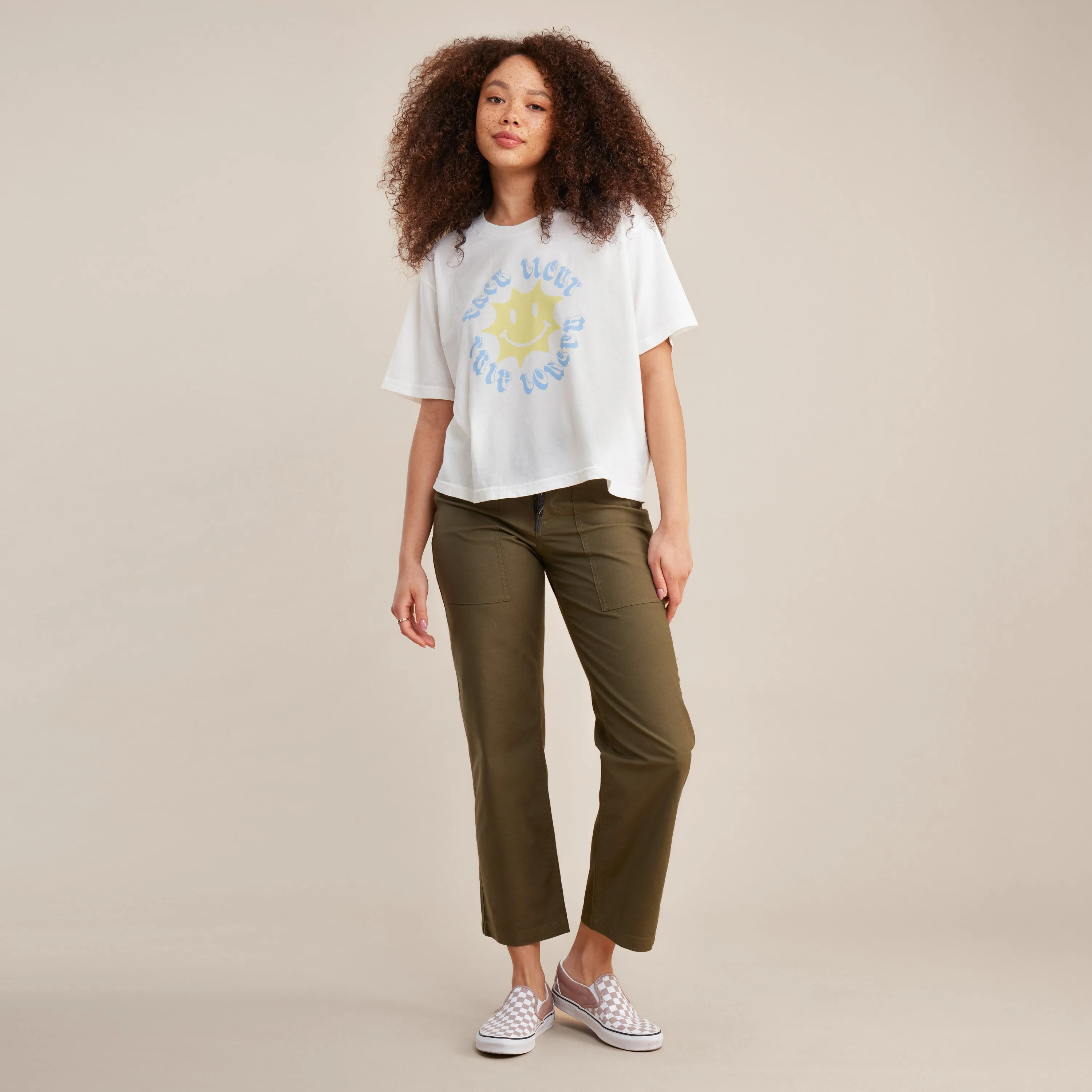 Pack Light Boxy Crop Premium Tee - Off White sold by Roark product image thumbnail 3