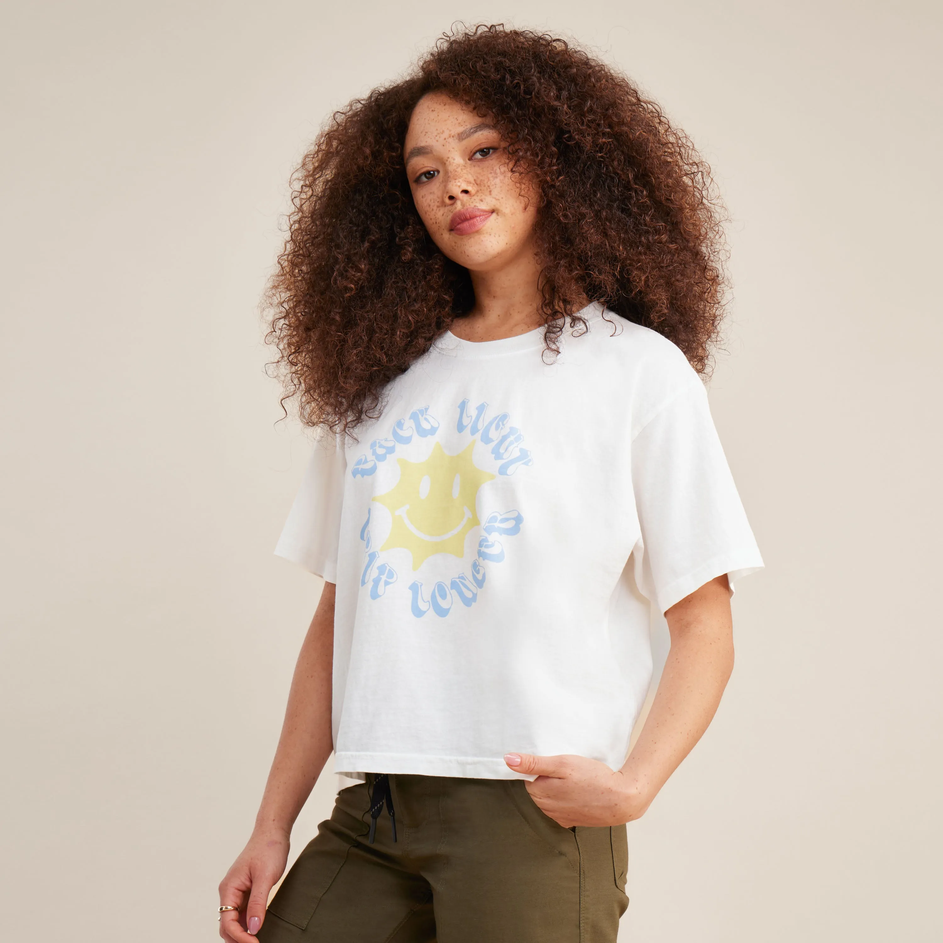Pack Light Boxy Crop Premium Tee - Off White sold by Roark