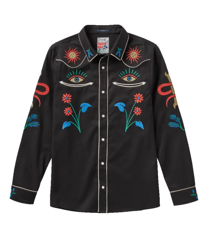 On The Range Long Sleeve Western Shirt - Black sold by Roark