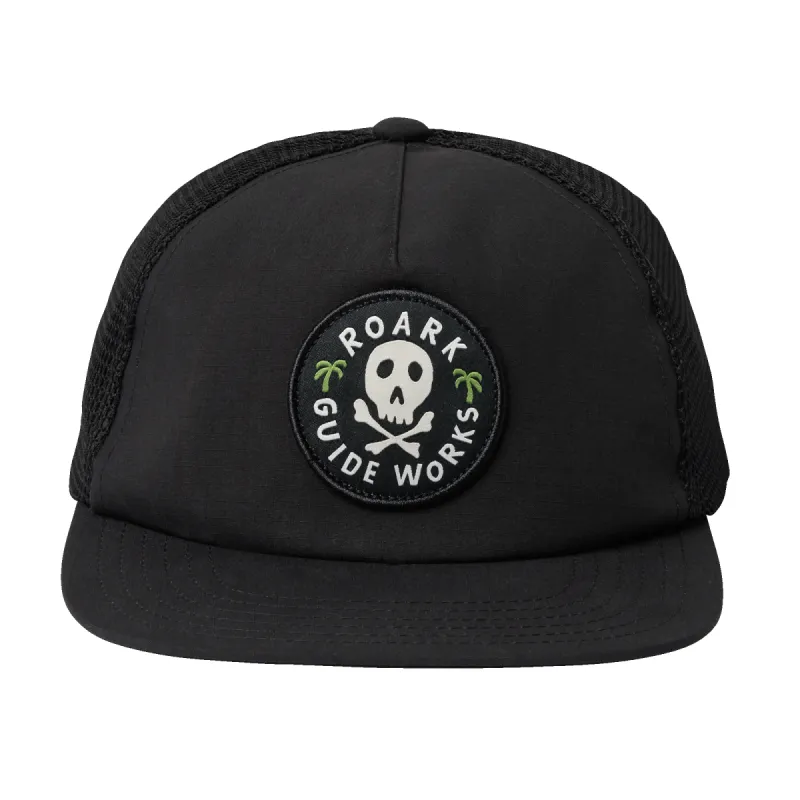 Guideworks 5 Panel Strapback Hat - Black sold by Roark