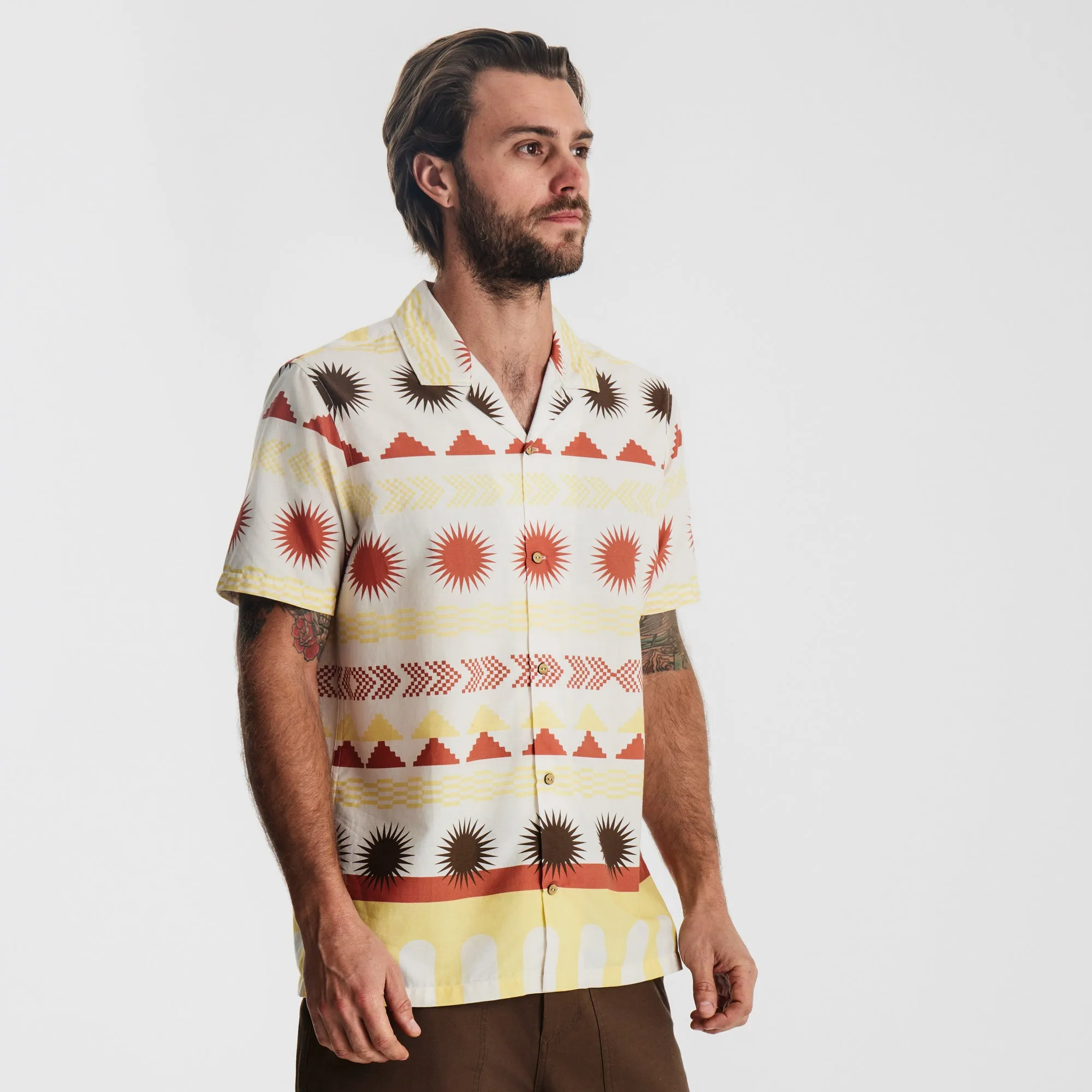 Gonzo Camp Collar Shirt - Heart Studio Almond Paste sold by Roark product image thumbnail 4