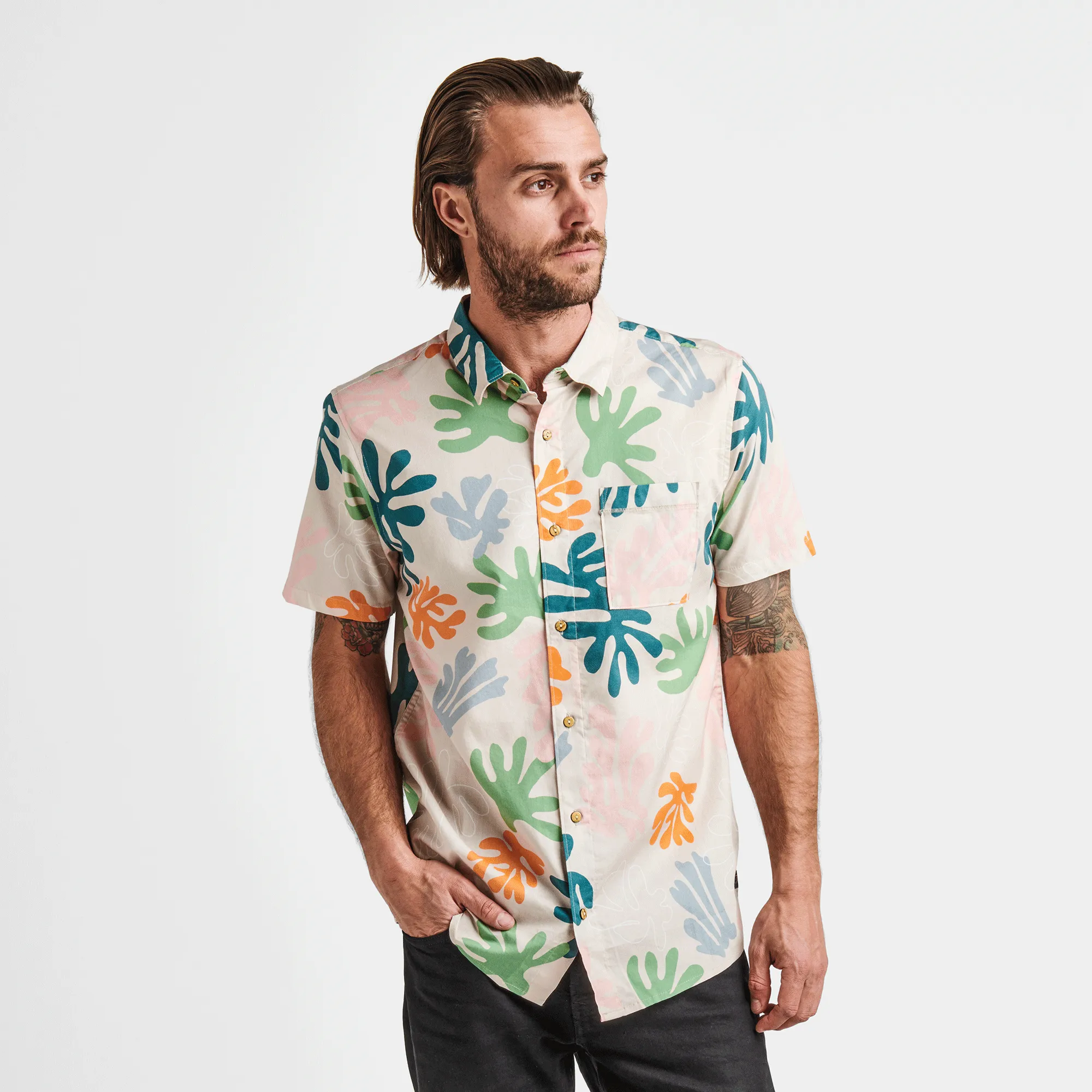Journey Shirt - Coral Reefer Bone sold by Roark product image thumbnail 2