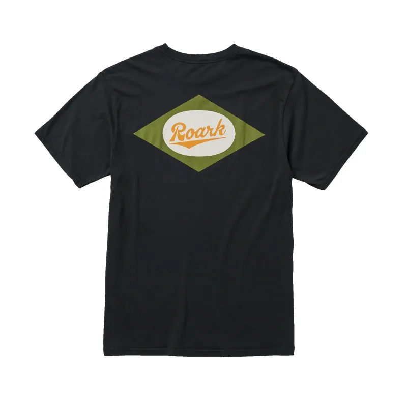 Diamond Script Premium Tee - Black made by Roark