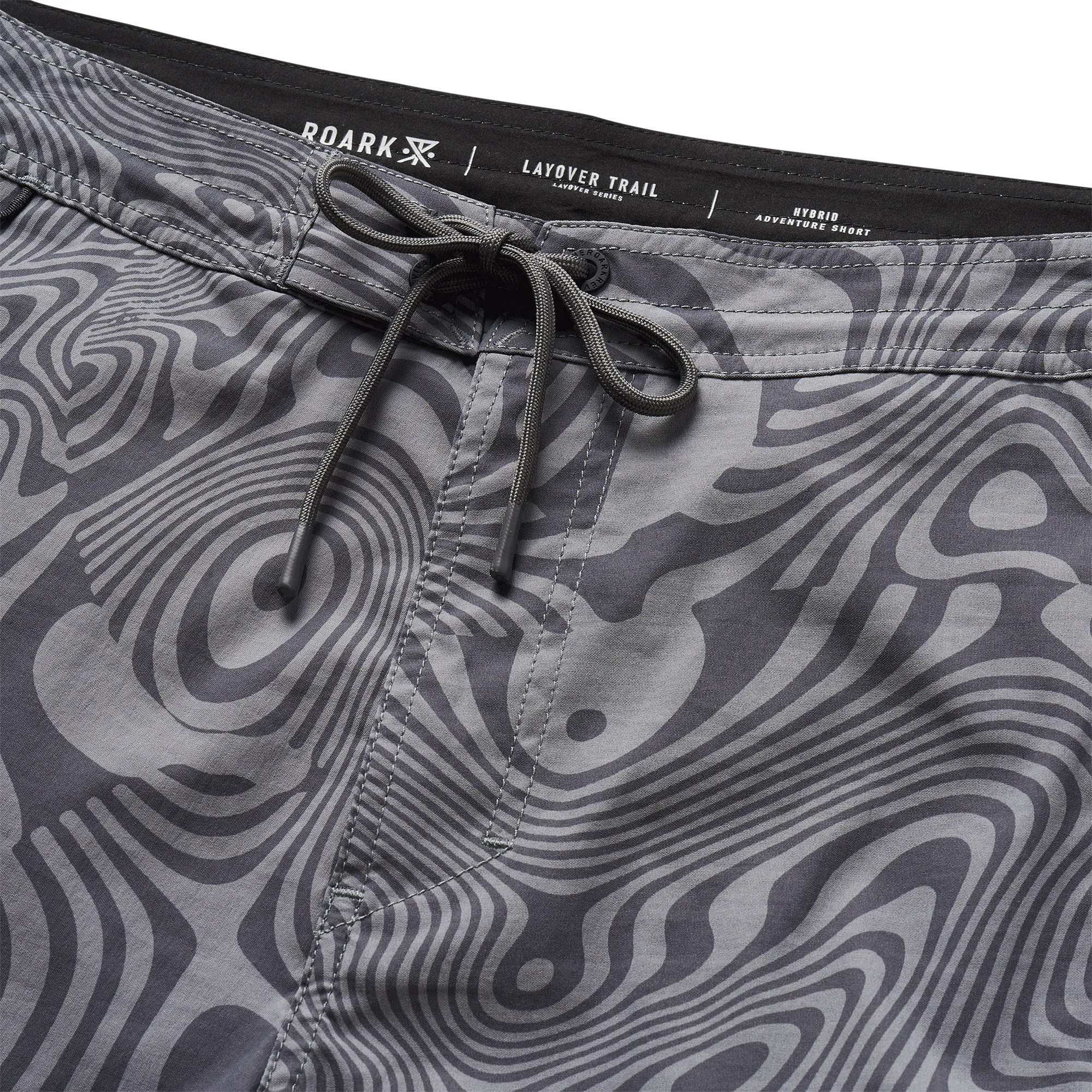 Layover Trail Shorts - Grey Psychedelic sold by Roark product image thumbnail 3