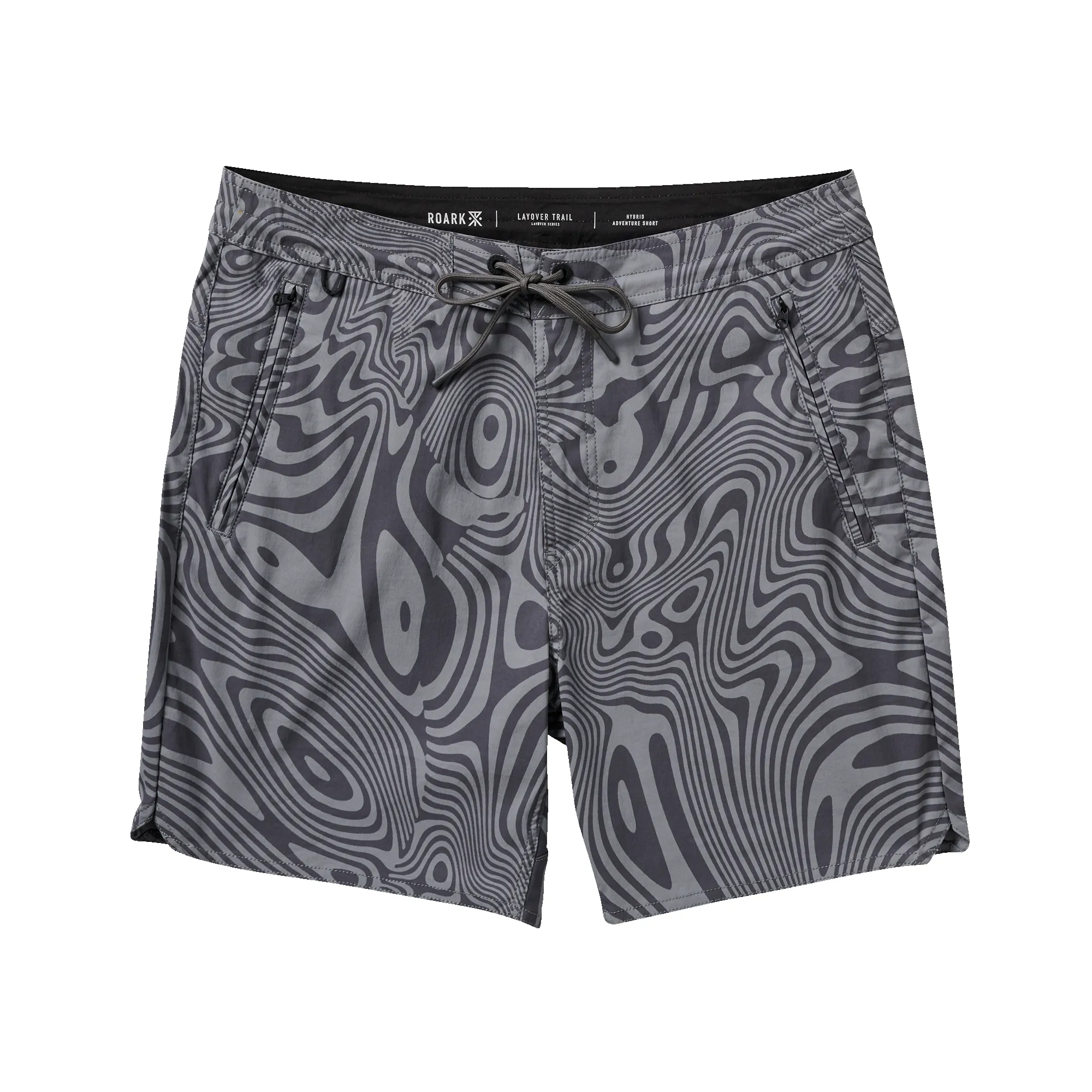 Layover Trail Shorts - Grey Psychedelic sold by Roark