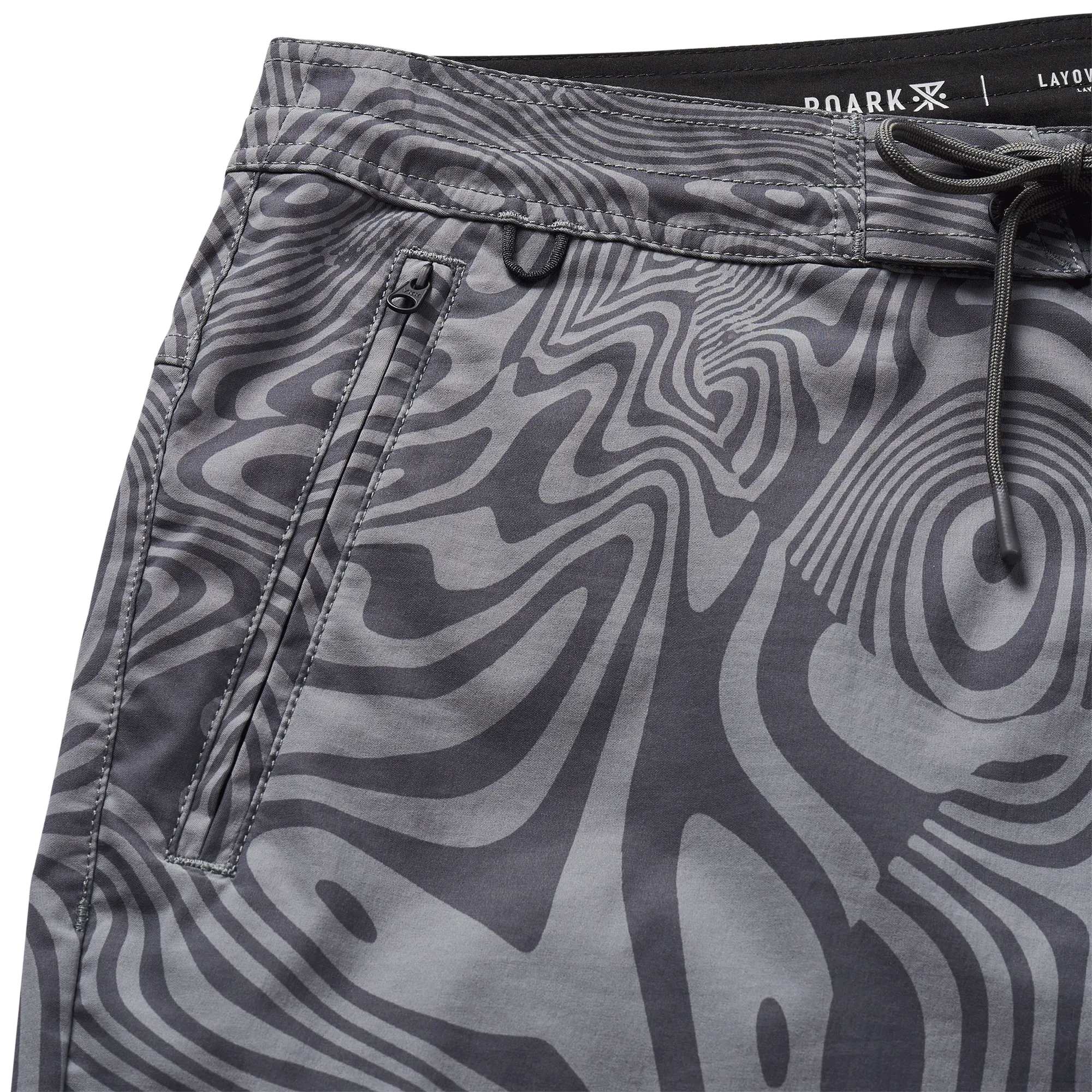 Layover Trail Shorts - Grey Psychedelic sold by Roark product image thumbnail 4