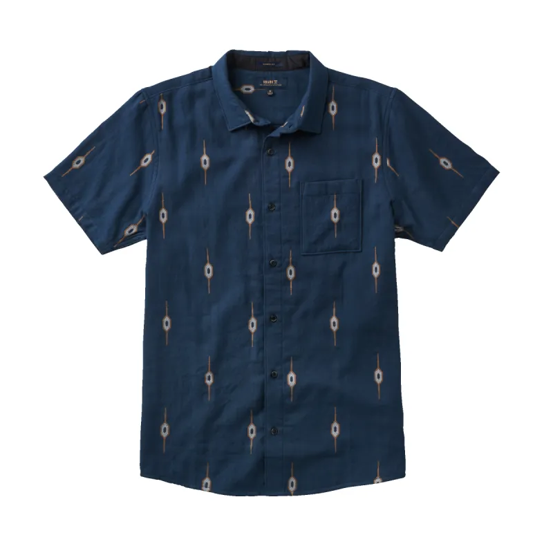 Journey Short Sleeve Button Up Shirt - Castagno Nannai Blue sold by Roark