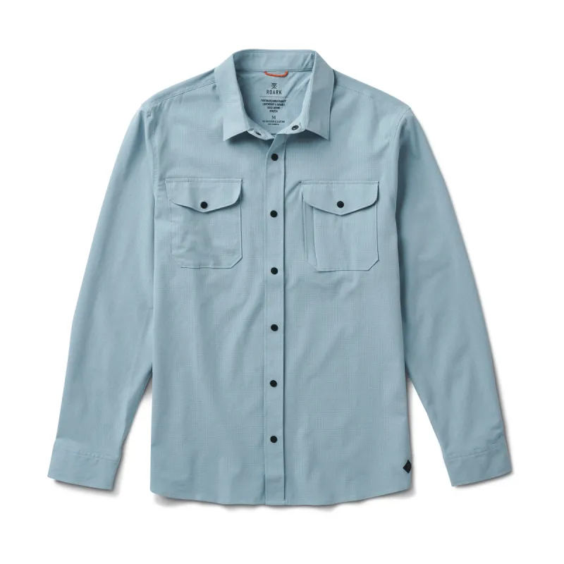 Bless Up Breathable Stretch Long Sleeve Shirt - Stone Blue sold by Roark