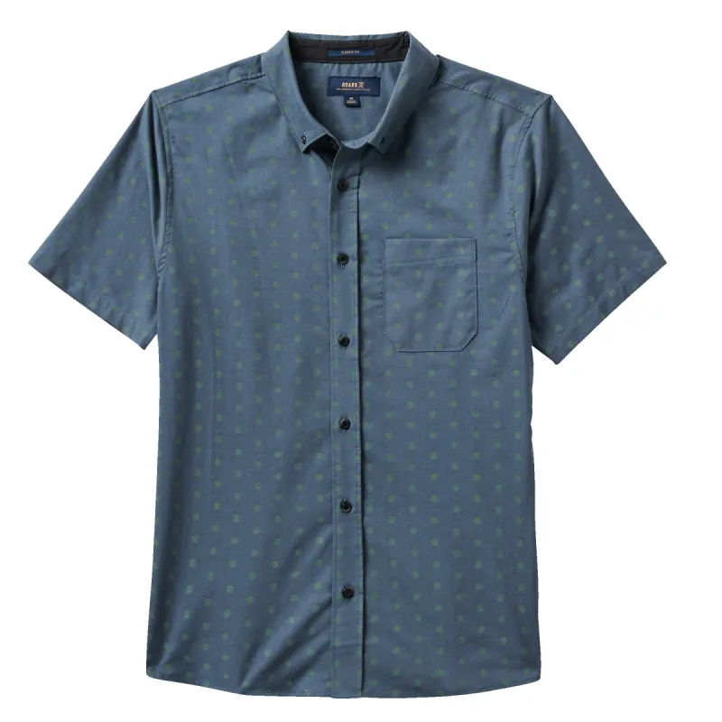Scholar Stretch Organic Short Sleeve Button Up Shirt - Tundra sold by Roark