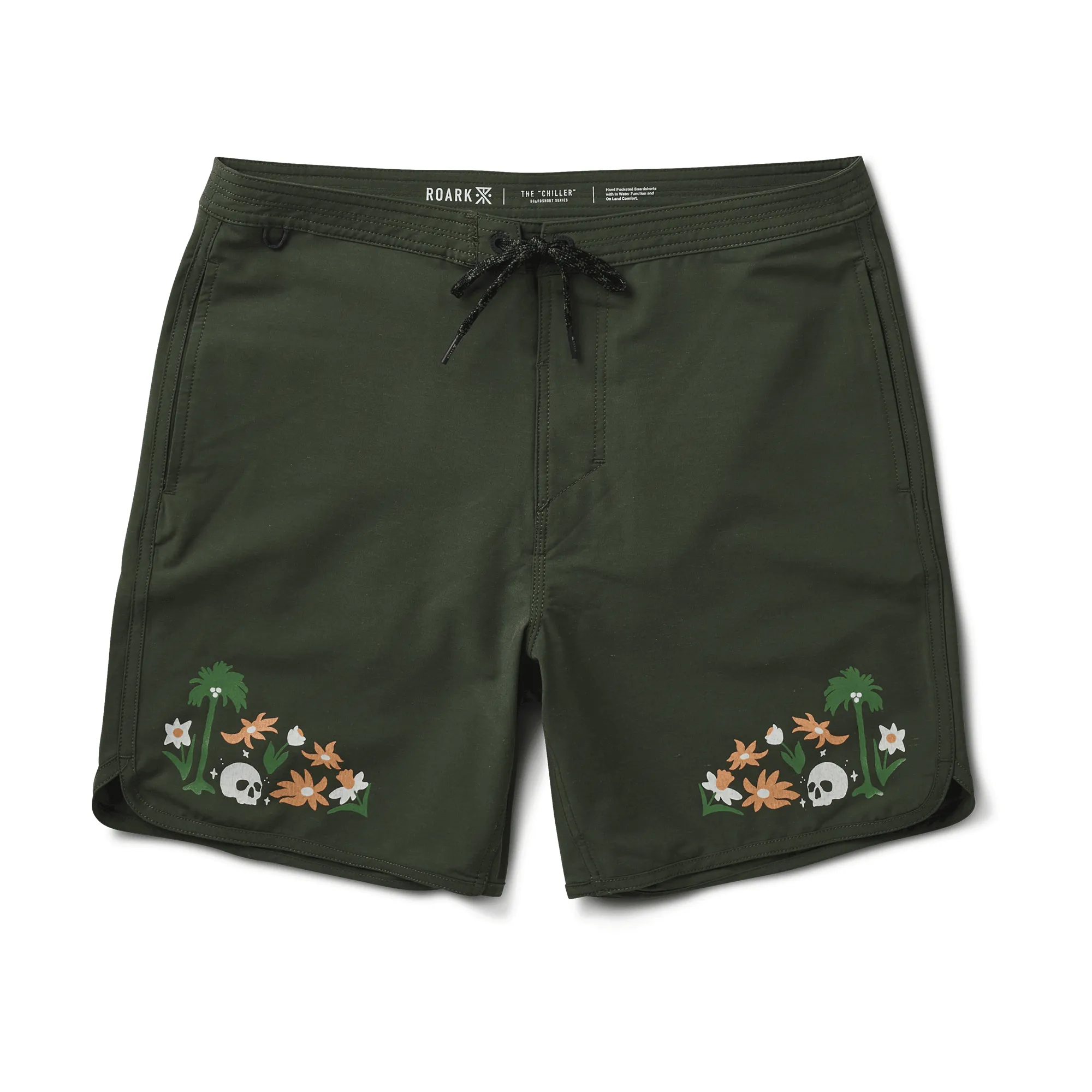 Chiller 17" Boardshorts - Dark Military sold by Roark