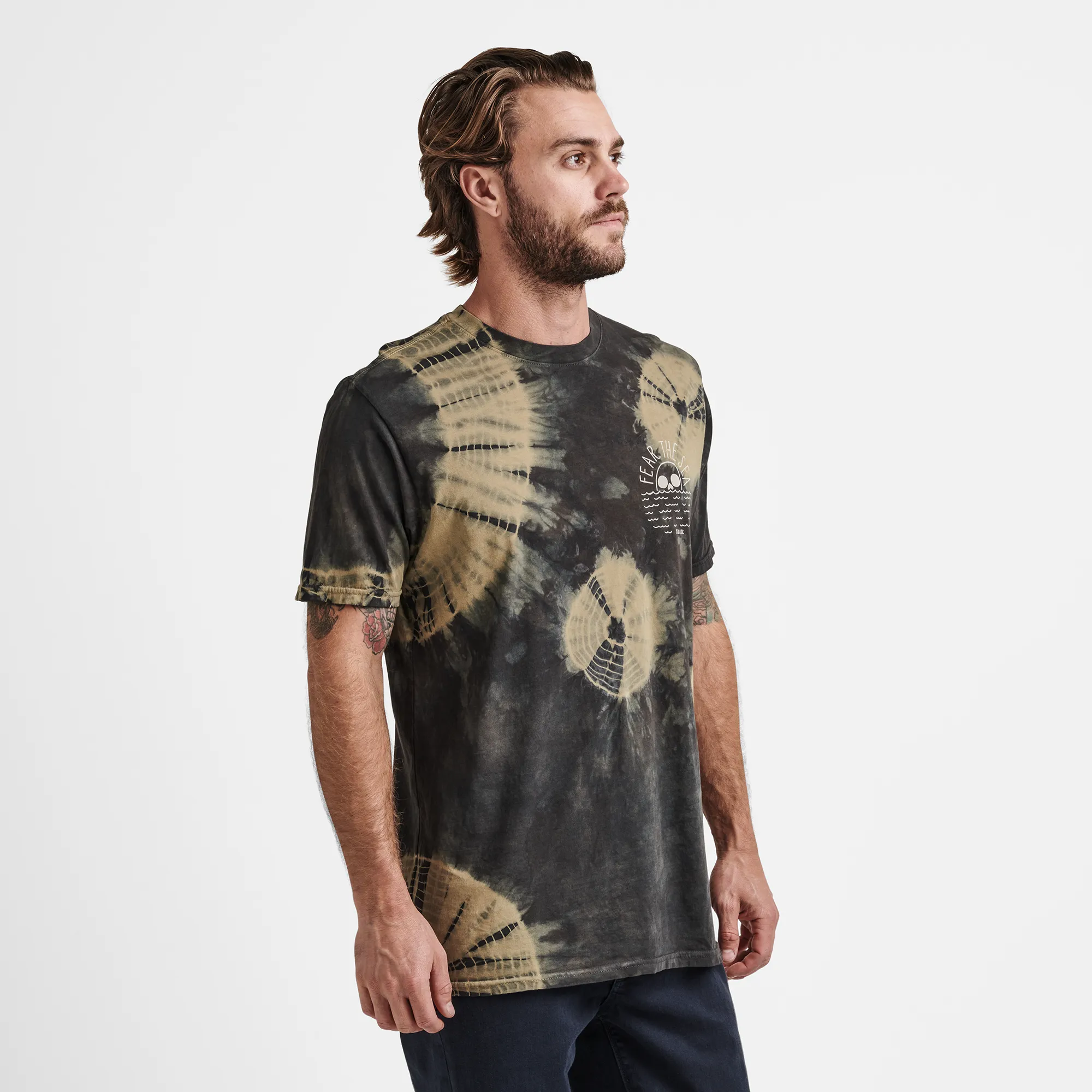 Fear The Sea Premium Tee - Dusty Green Shibori sold by Roark product image thumbnail 3