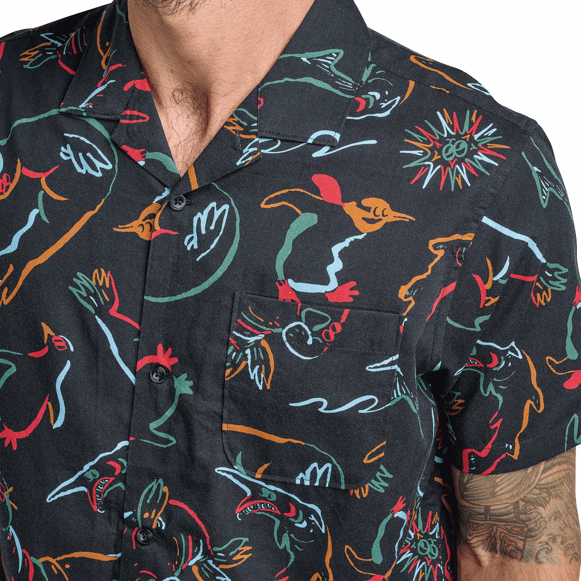 Gonzo Short Sleeve Button Up Shirt - Black sold by Roark product image thumbnail 5