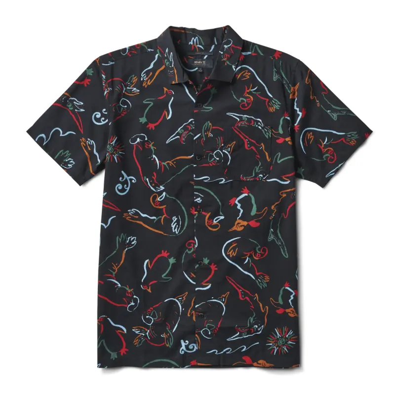 Gonzo Short Sleeve Button Up Shirt - Black sold by Roark
