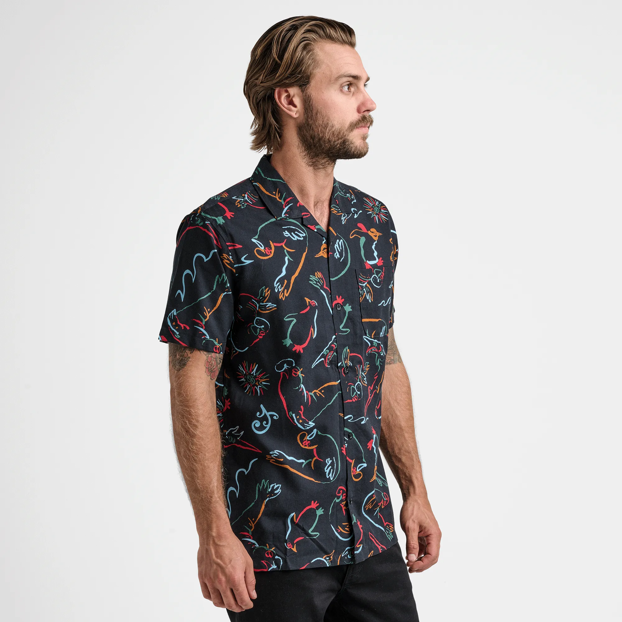 Gonzo Short Sleeve Button Up Shirt - Black sold by Roark product image thumbnail 3