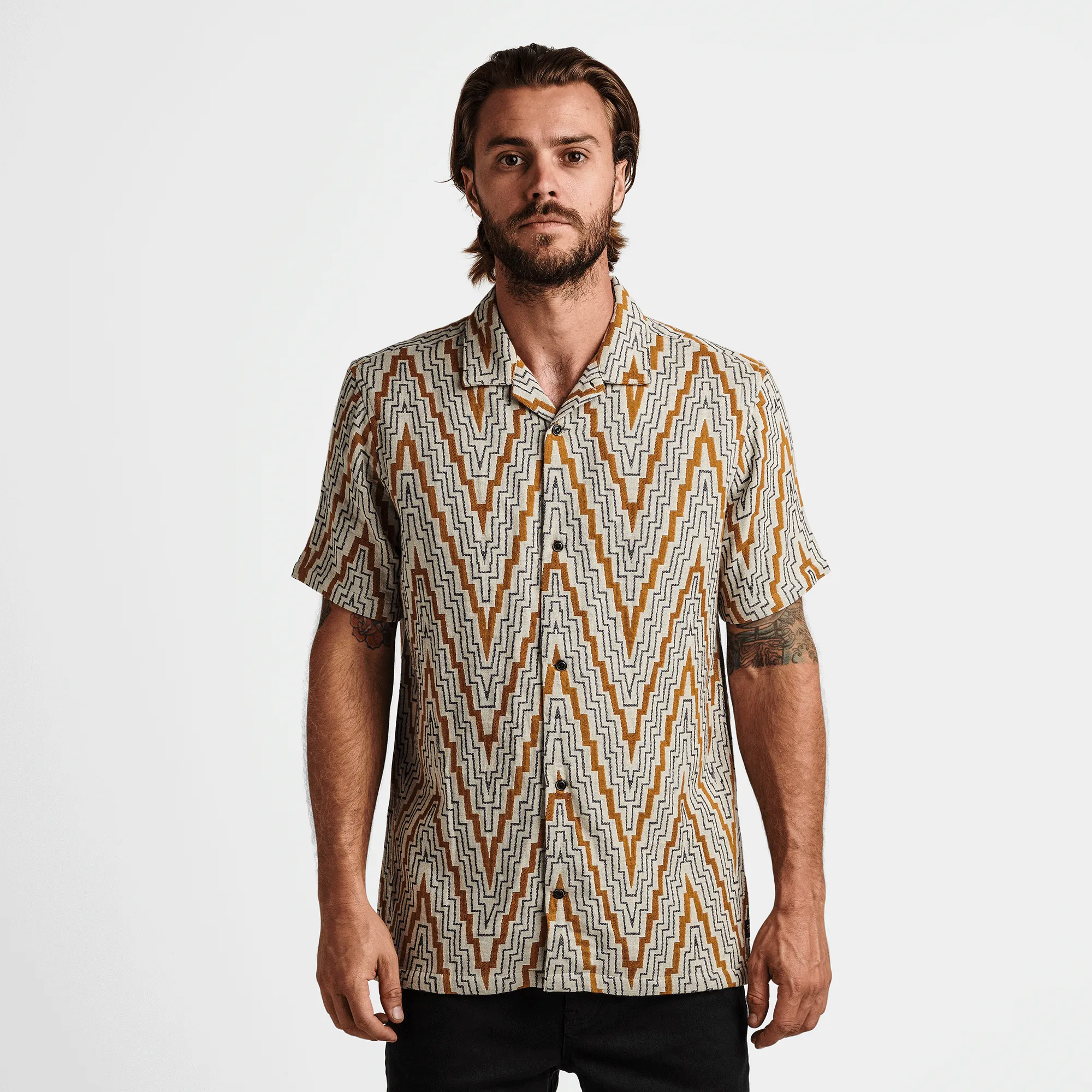 Gonzo Short Sleeve Button Up Shirt- Bone sold by Roark product image thumbnail 2