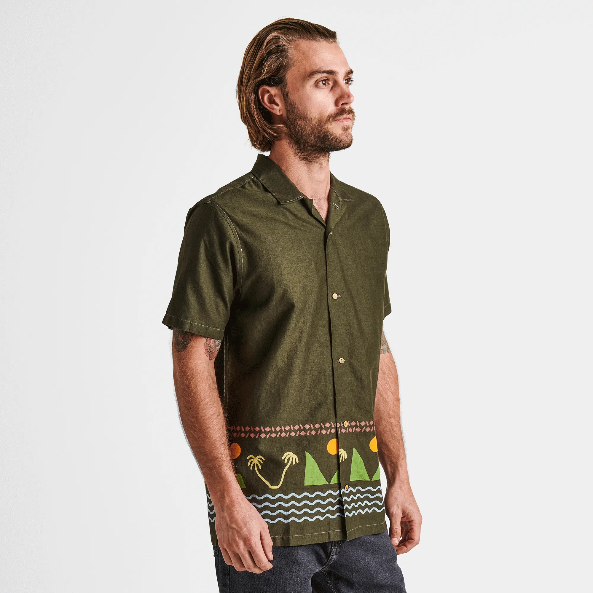 Gonzo Short Sleeve Button Up Shirt - Dark Military sold by Roark product image thumbnail 3