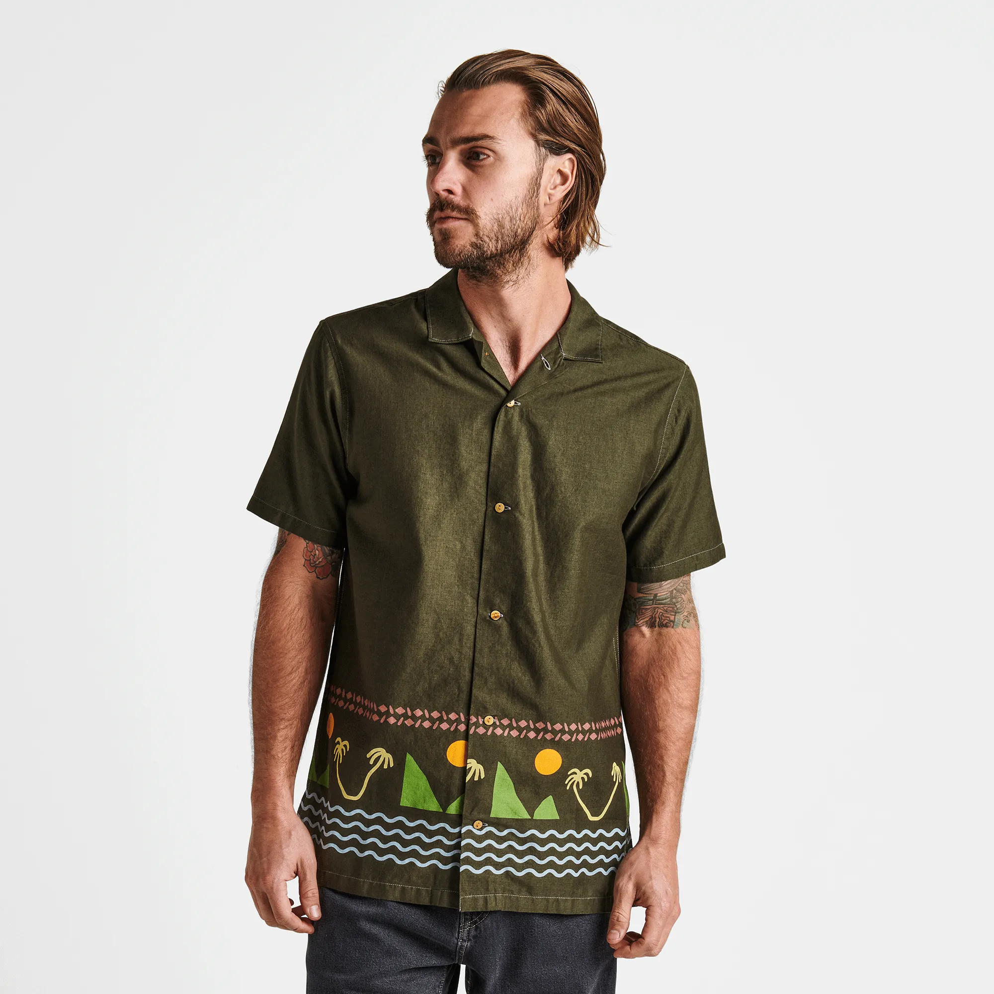 Gonzo Short Sleeve Button Up Shirt - Dark Military sold by Roark product image thumbnail 4