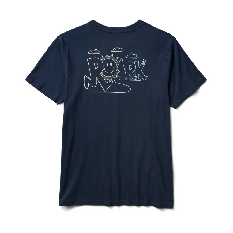 Happy Daze Staple Tee - Navy sold by Roark
