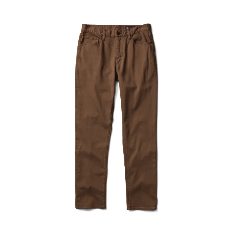 HWY 128 Straight Fit Broken Twill Jeans - Brown made by Roark