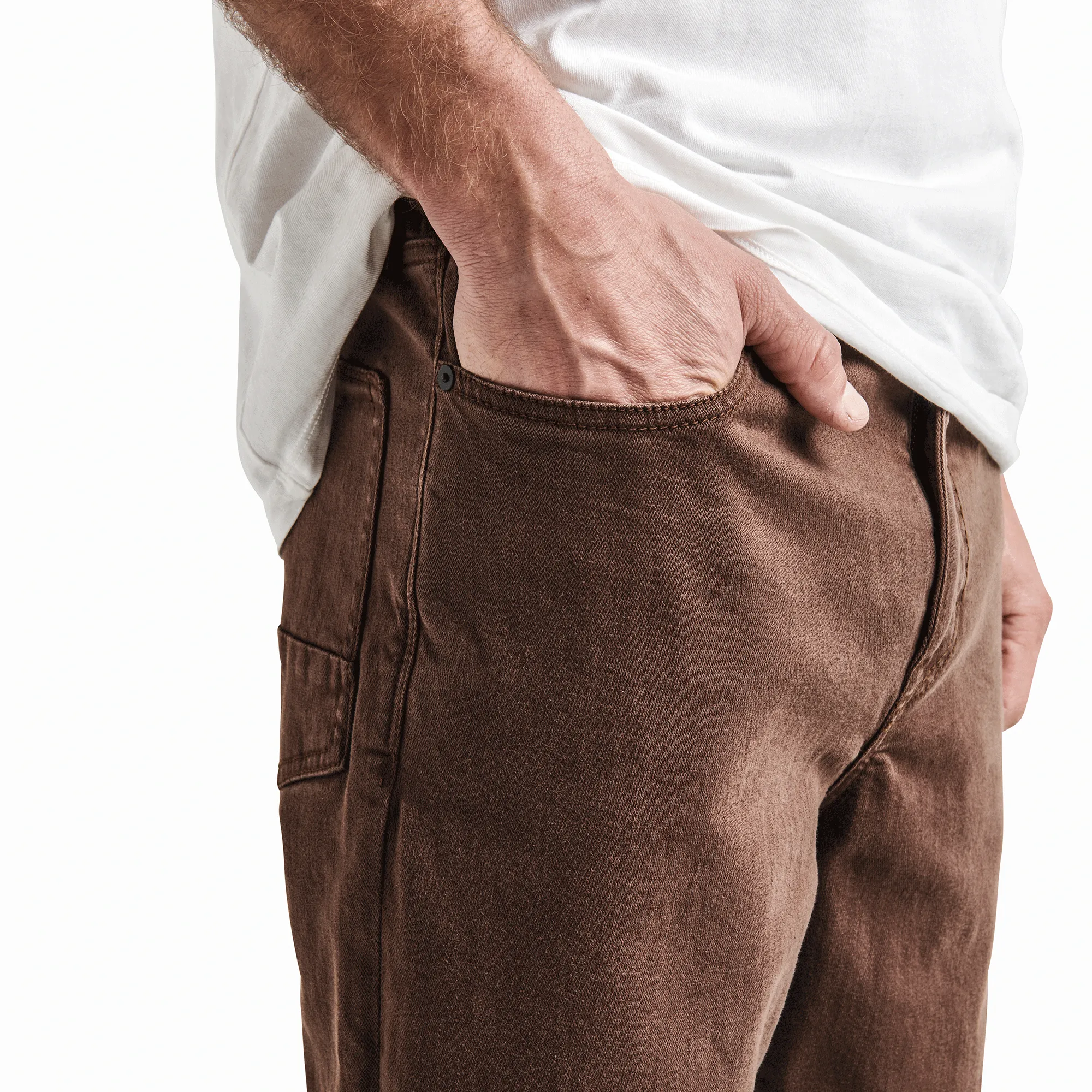 HWY 128 Straight Fit Broken Twill Jeans - Brown sold by Roark product image thumbnail 5