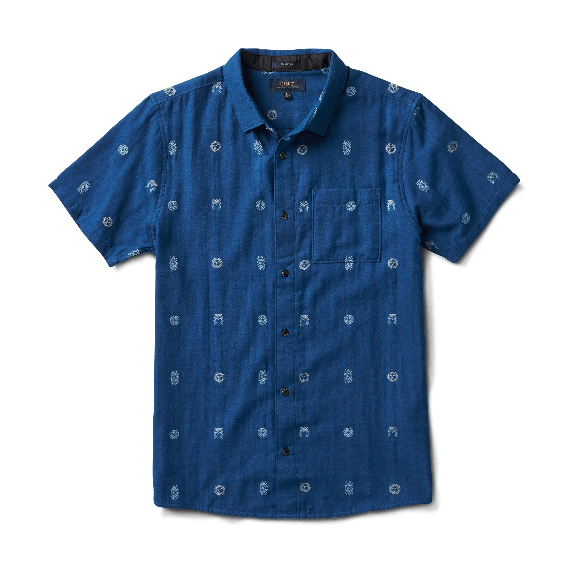 Journey Short Sleeve Button Up Shirt - Indigo sold by Roark