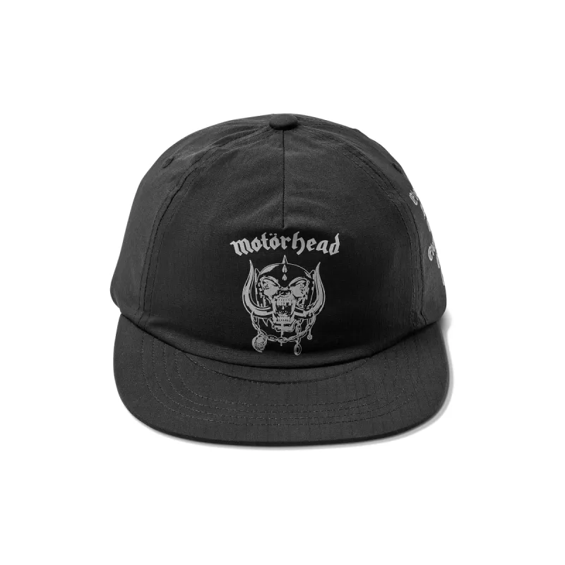 Motorhead 5 Panel Snapback Hat - Black sold by Roark