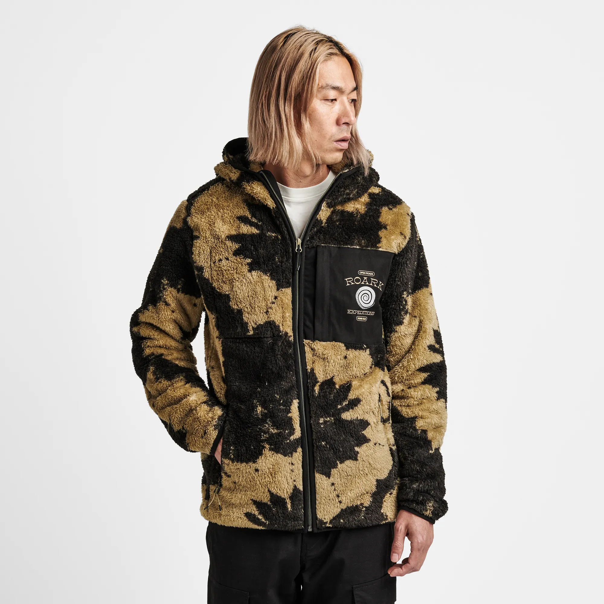 Rambler Fleece Hoodie - Dusty Green Shibori sold by Roark product image thumbnail 2