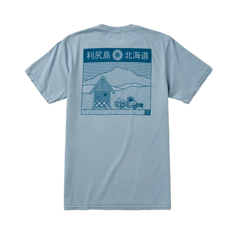 Rishiri Post Stamp Premium Tee - Dusty Blue sold by Roark