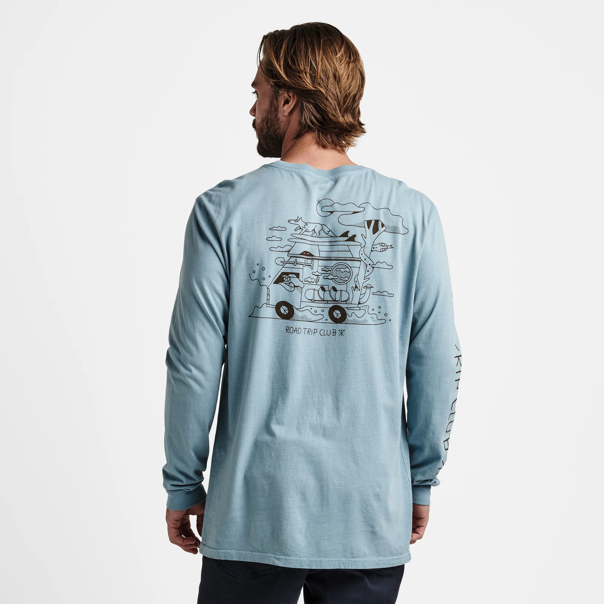 Road Trip Club Premium Tee - Dusty Blue sold by Roark product image thumbnail 3