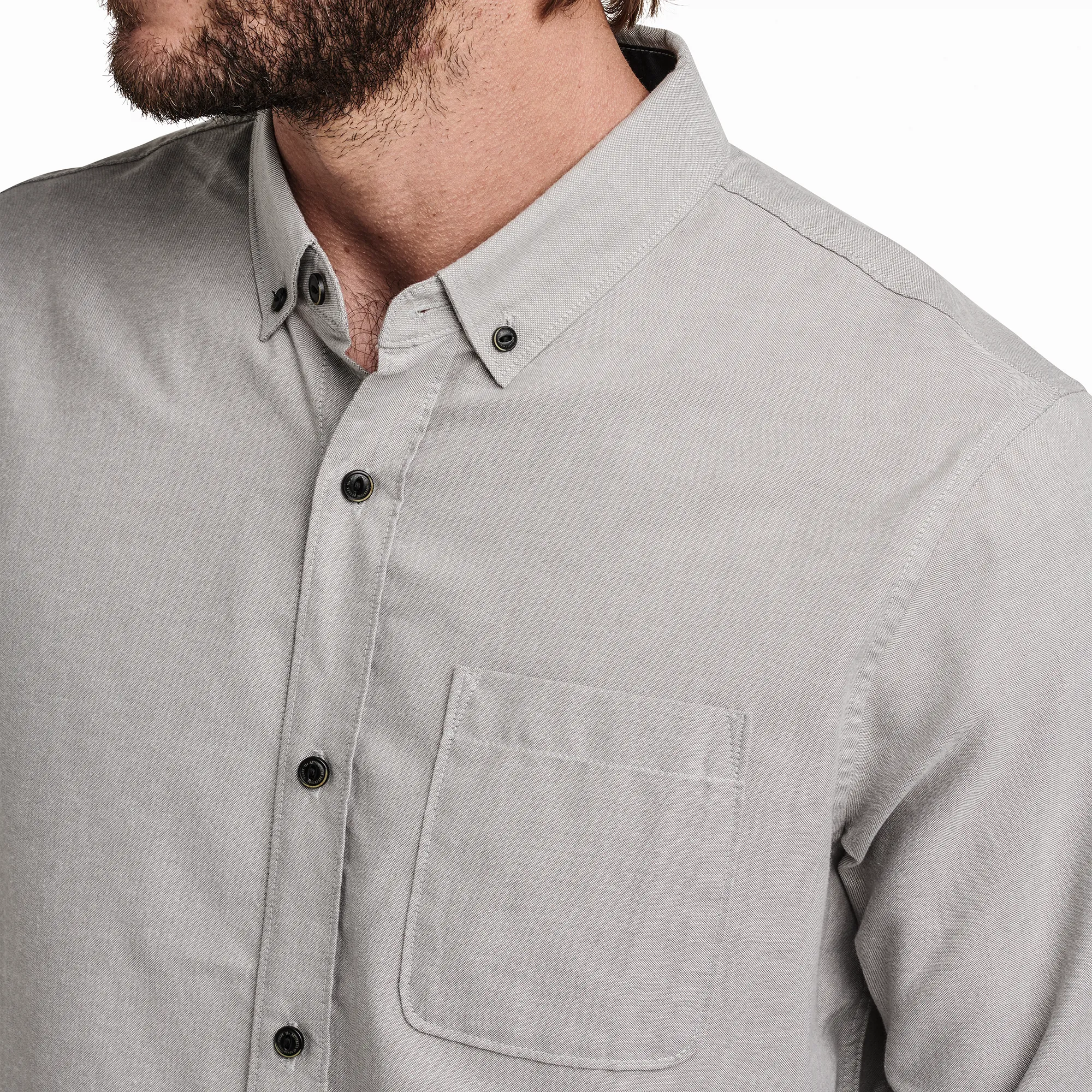 Scholar Long Sleeve Button Up Shirt - Smoke sold by Roark product image thumbnail 2