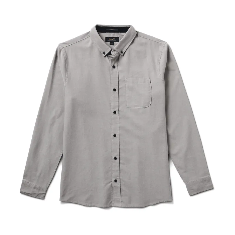 Scholar Long Sleeve Button Up Shirt - Smoke made by Roark