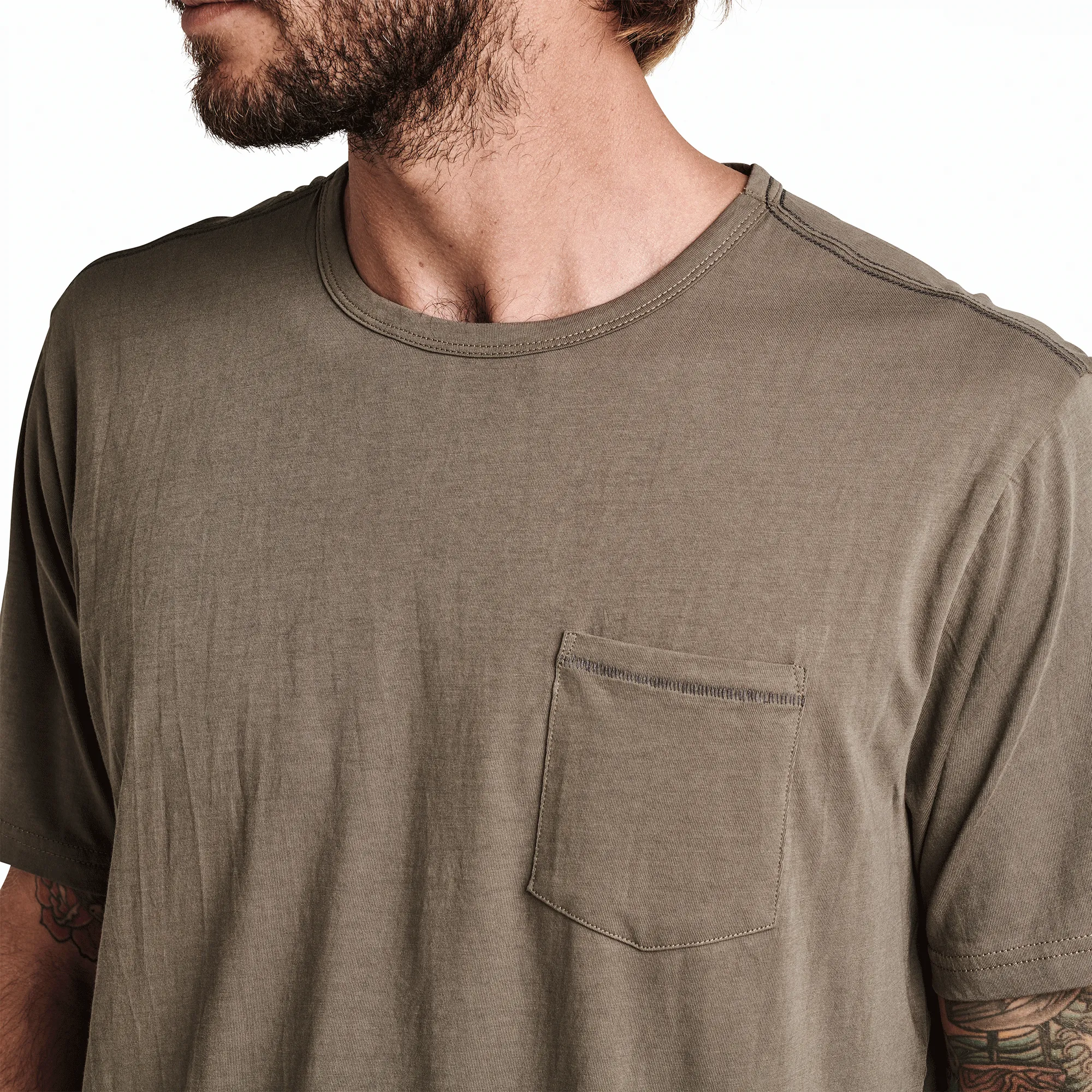 Well Worn Light Organic Short Sleeve Tee - Light Army sold by Roark product image thumbnail 3