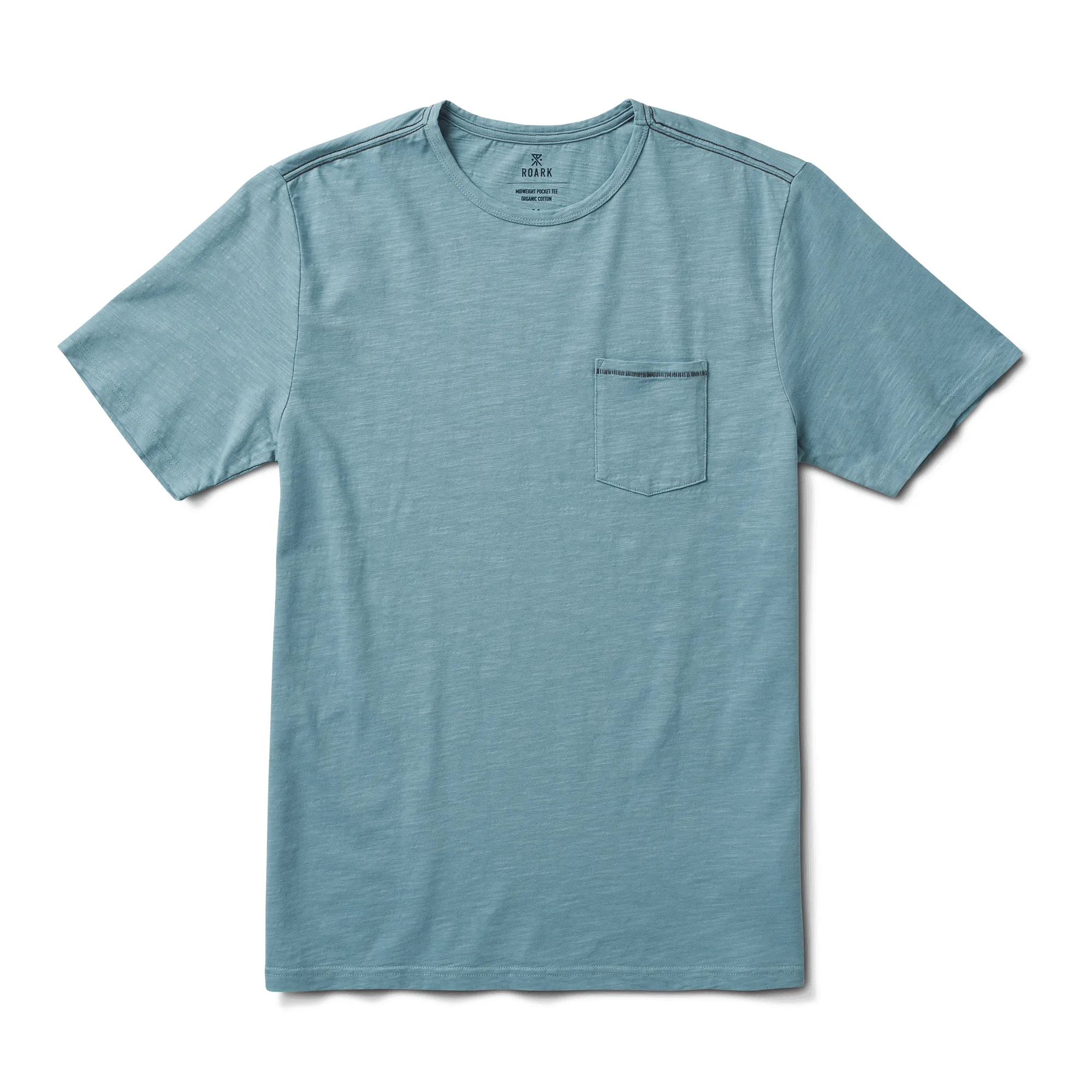 Well Worn Midweight Organic Short Sleeve Tee - Stone Blue sold by Roark