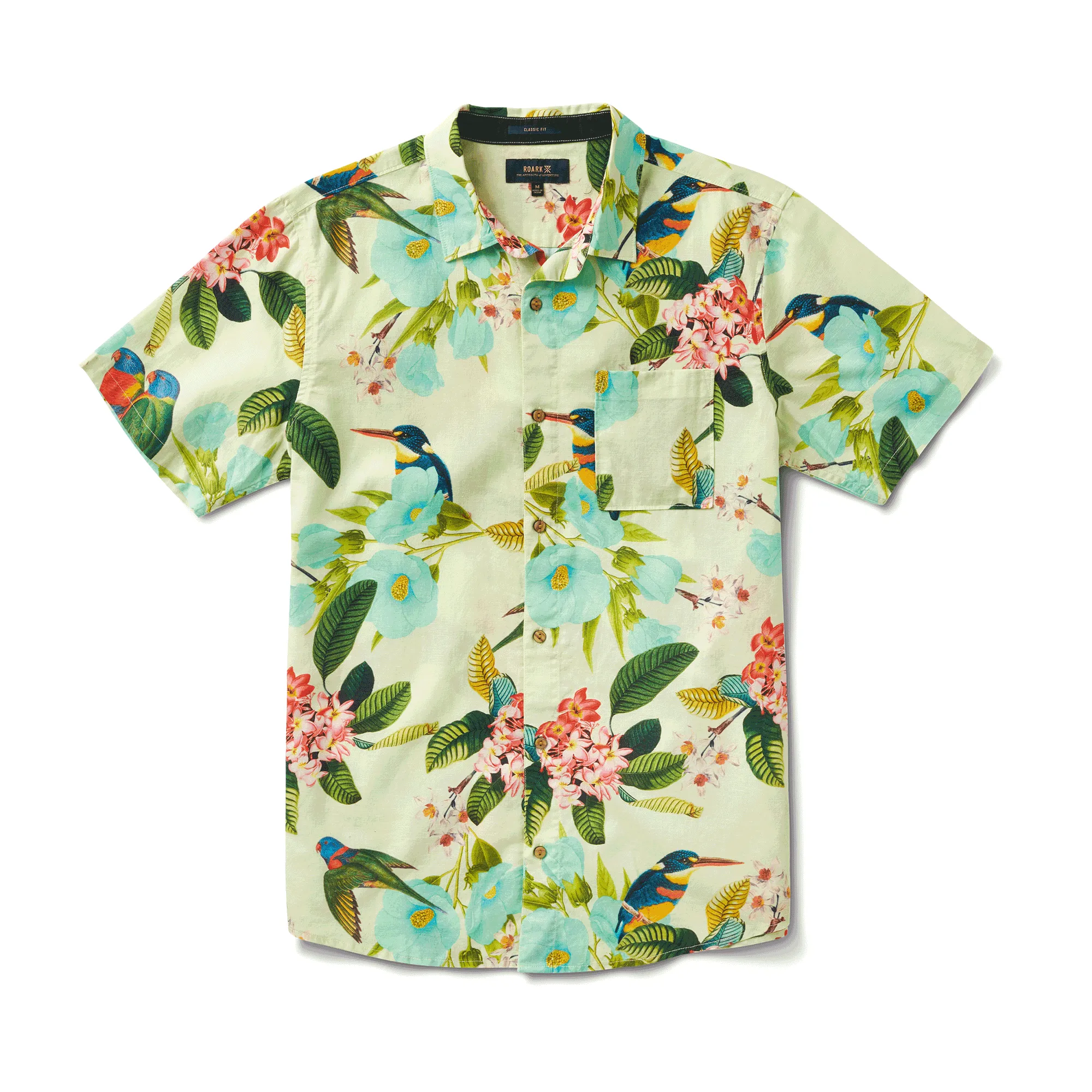 Journey Short Sleeve Button Up Shirt - Lime sold by Roark