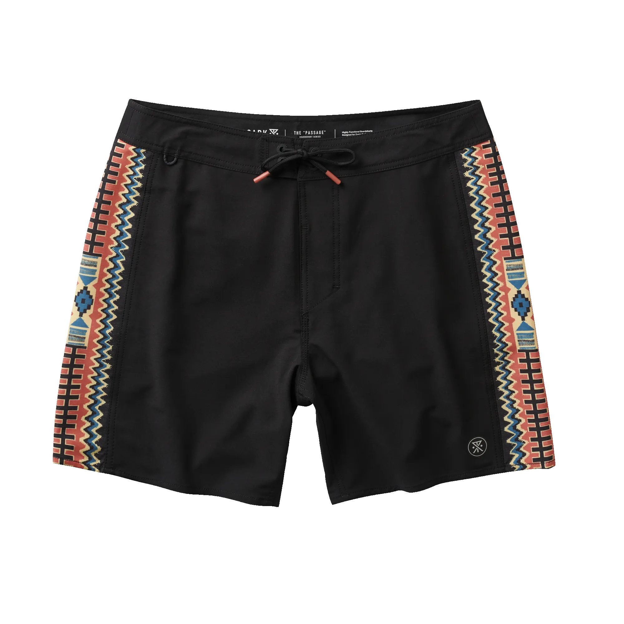 Passage 16" Side Panel Boardshorts - Black sold by Roark
