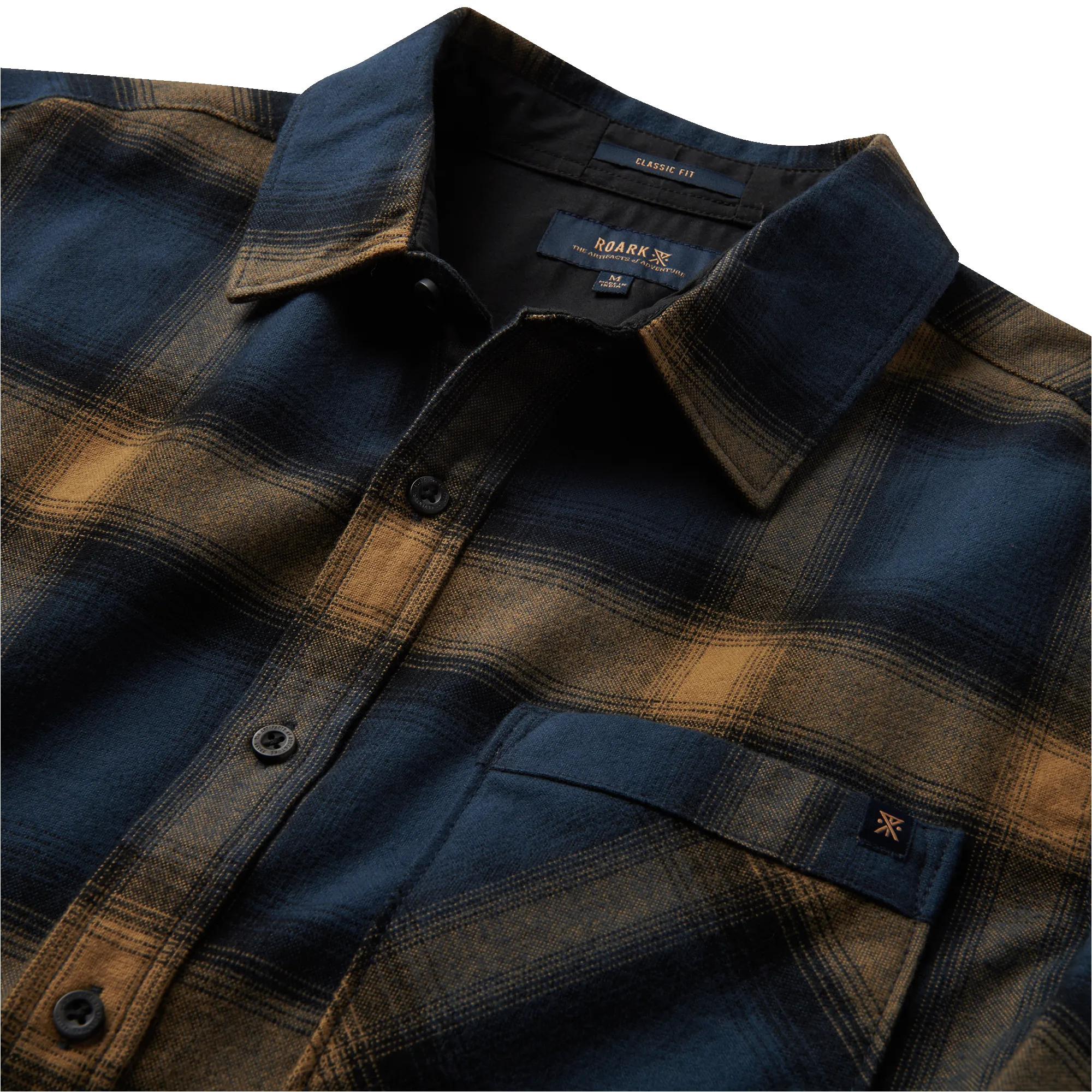 Crossroads Organic Cotton Flannel - Dark Navy sold by Roark product image thumbnail 3