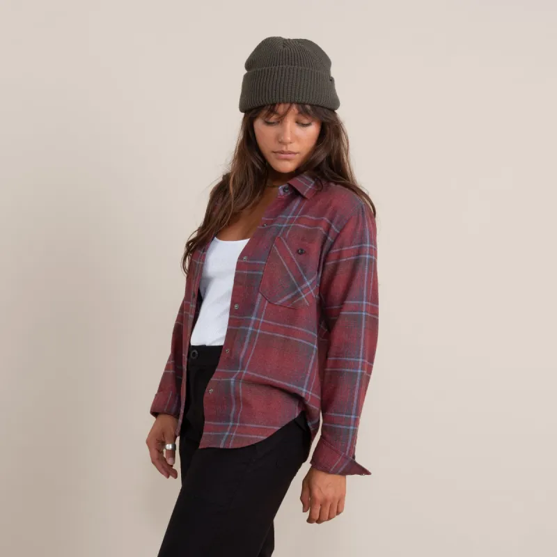 Alpine Flannel - Maroon sold by Roark
