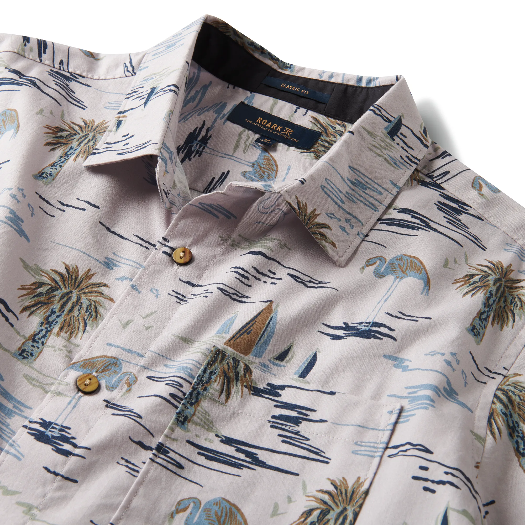 Journey Short Sleeve Button Up Shirt - Laguna Dusty Lilac sold by Roark product image thumbnail 5