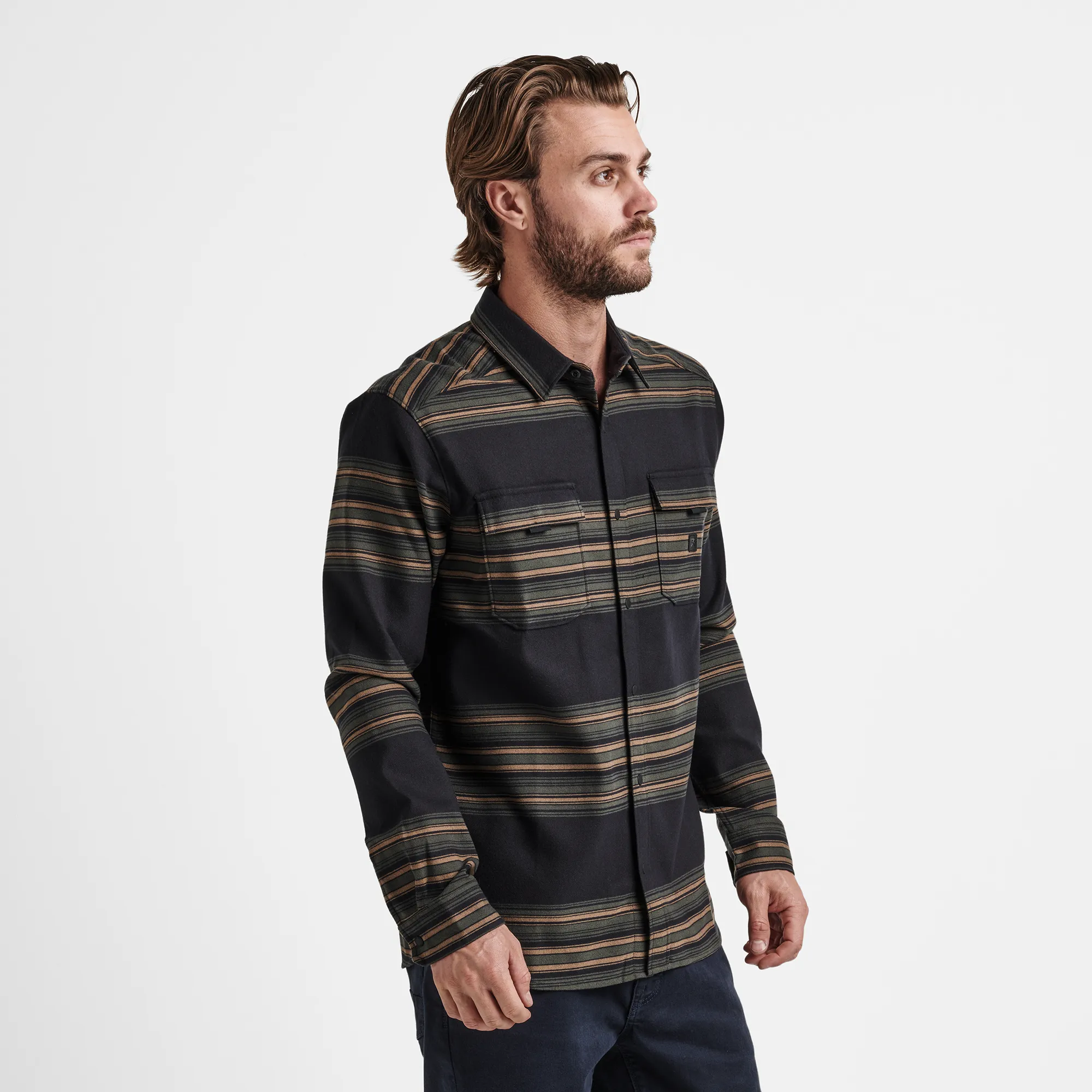 Diablo Flannel - Black & Military sold by Roark product image thumbnail 4