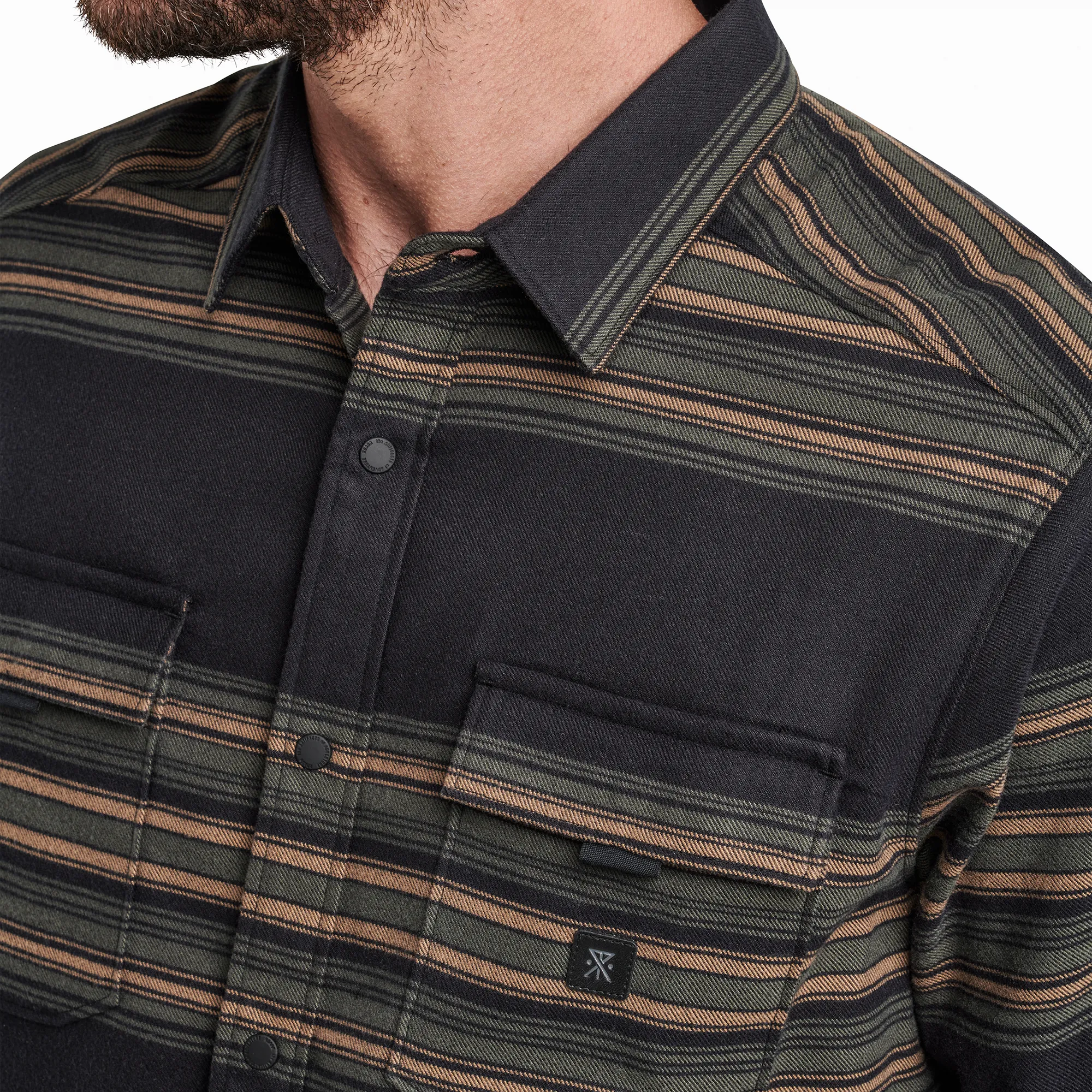 Diablo Flannel - Black & Military sold by Roark product image thumbnail 5