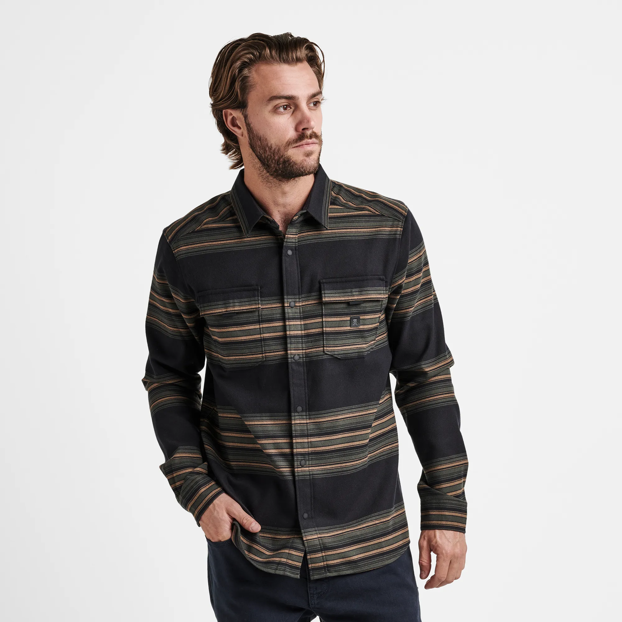 Diablo Flannel - Black & Military sold by Roark product image thumbnail 2