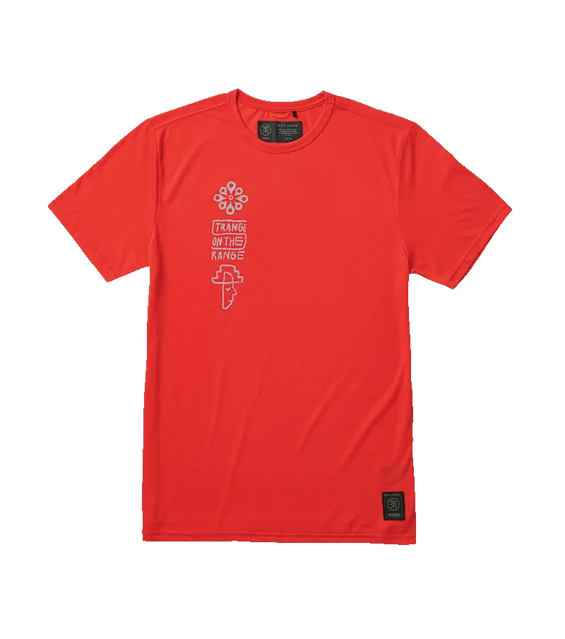 Mathis Happy Sun Short Sleeve Tee - Vibrant Red sold by Roark