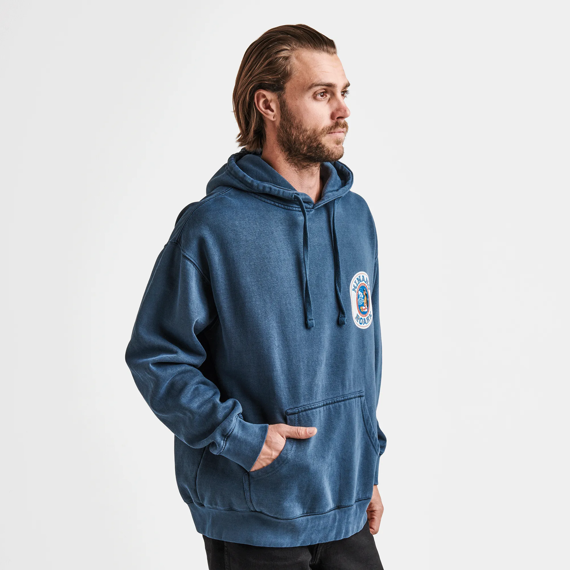 Hinano Label Fleece Hoodie - Dark Navy sold by Roark product image thumbnail 4