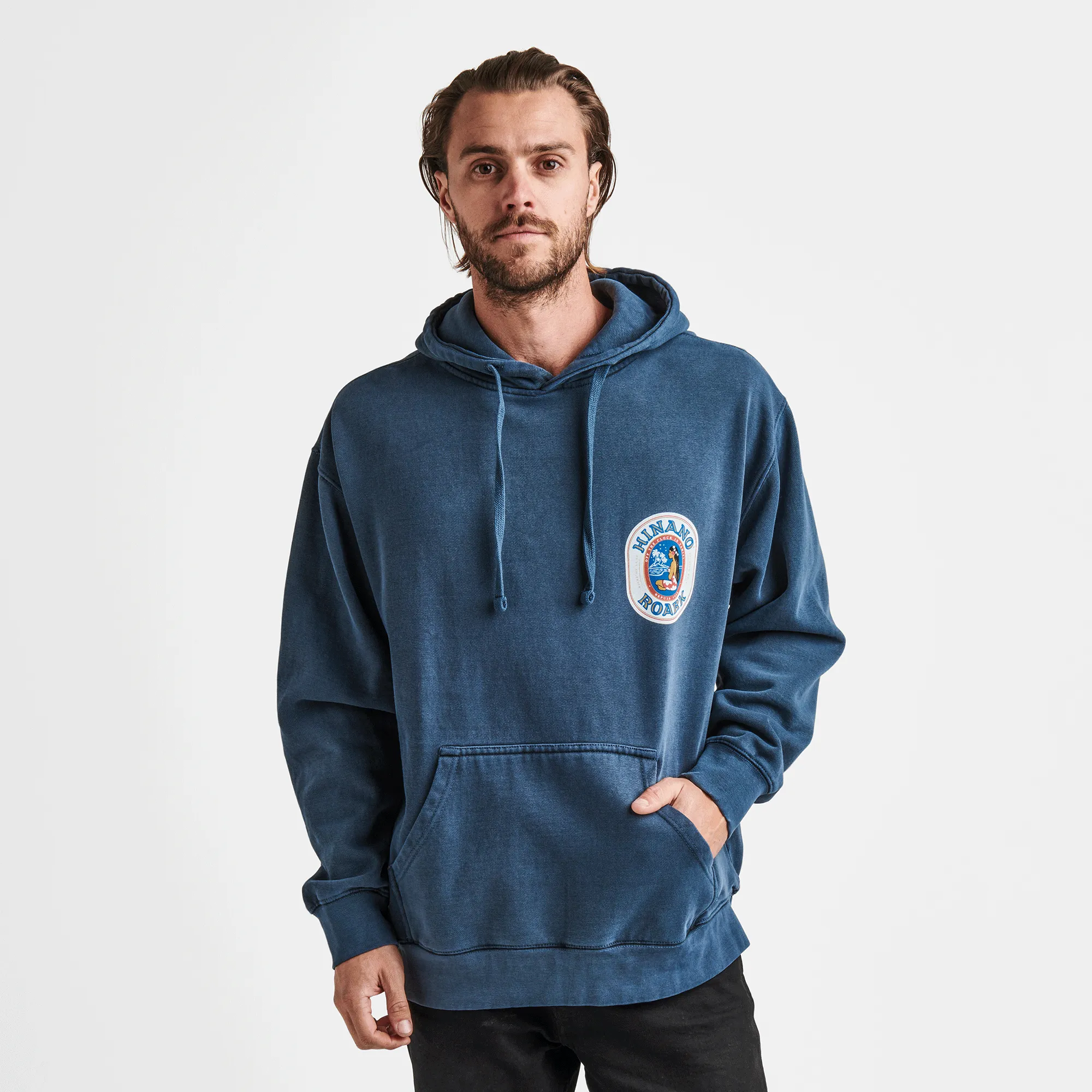 Hinano Label Fleece Hoodie - Dark Navy sold by Roark product image thumbnail 2