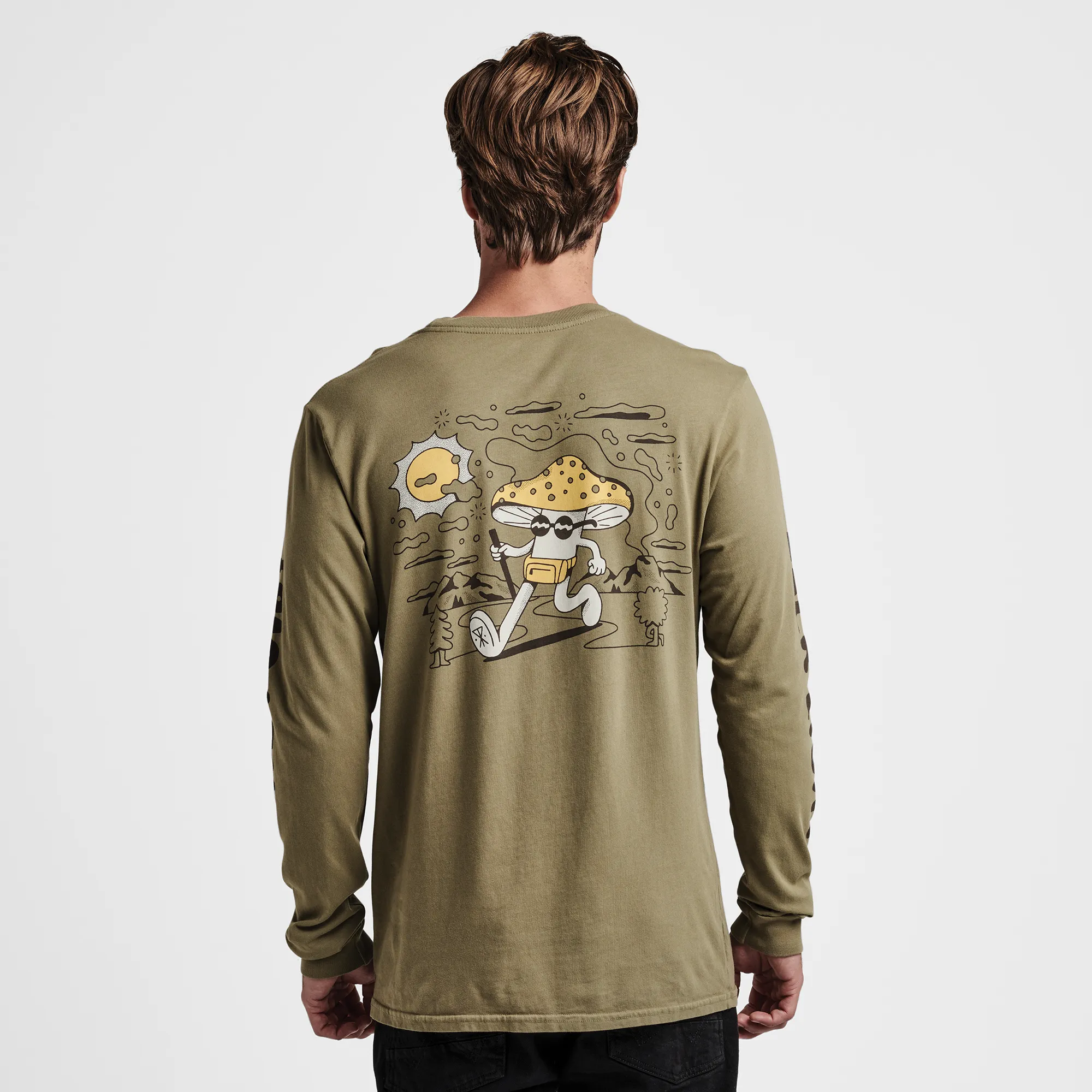 Trip Longer Long Sleeve Tee - Dusty Green sold by Roark product image thumbnail 4